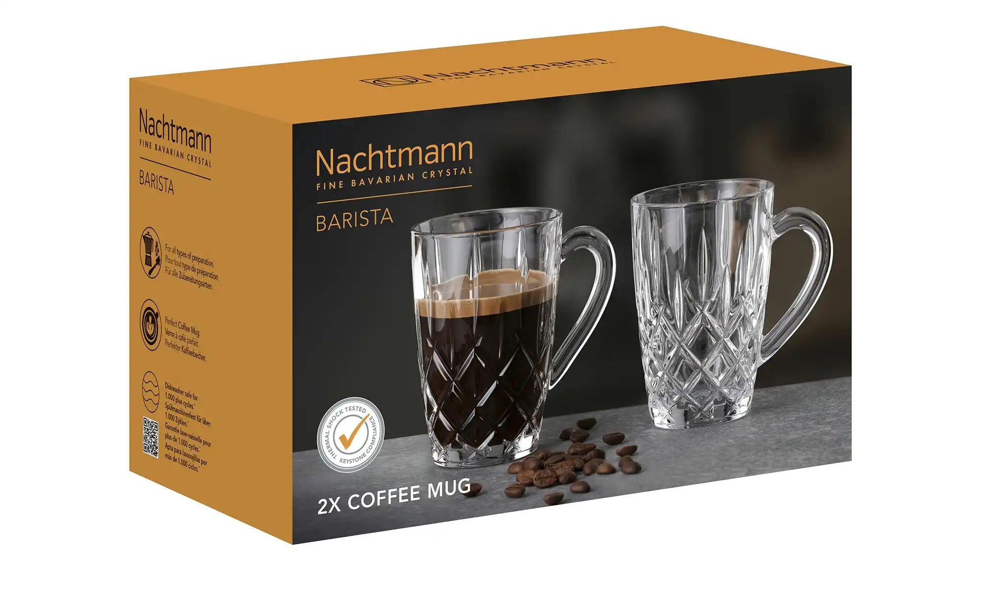 Nachtmann Kaffeegläser 2er Set Noblesse ¦ transparent/klar ¦ Glas  ¦ Maße ( günstig online kaufen