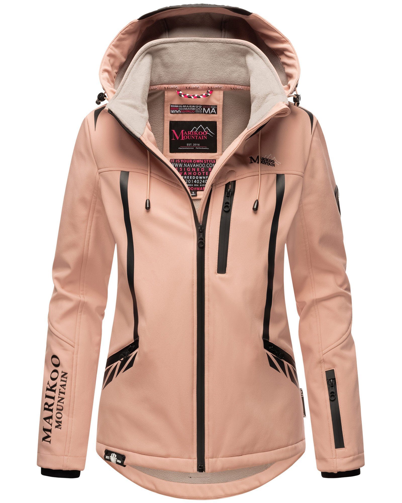 Marikoo Softshelljacke "Mount-Cho-Oyu", mit abnehmbarer Kapuze günstig online kaufen