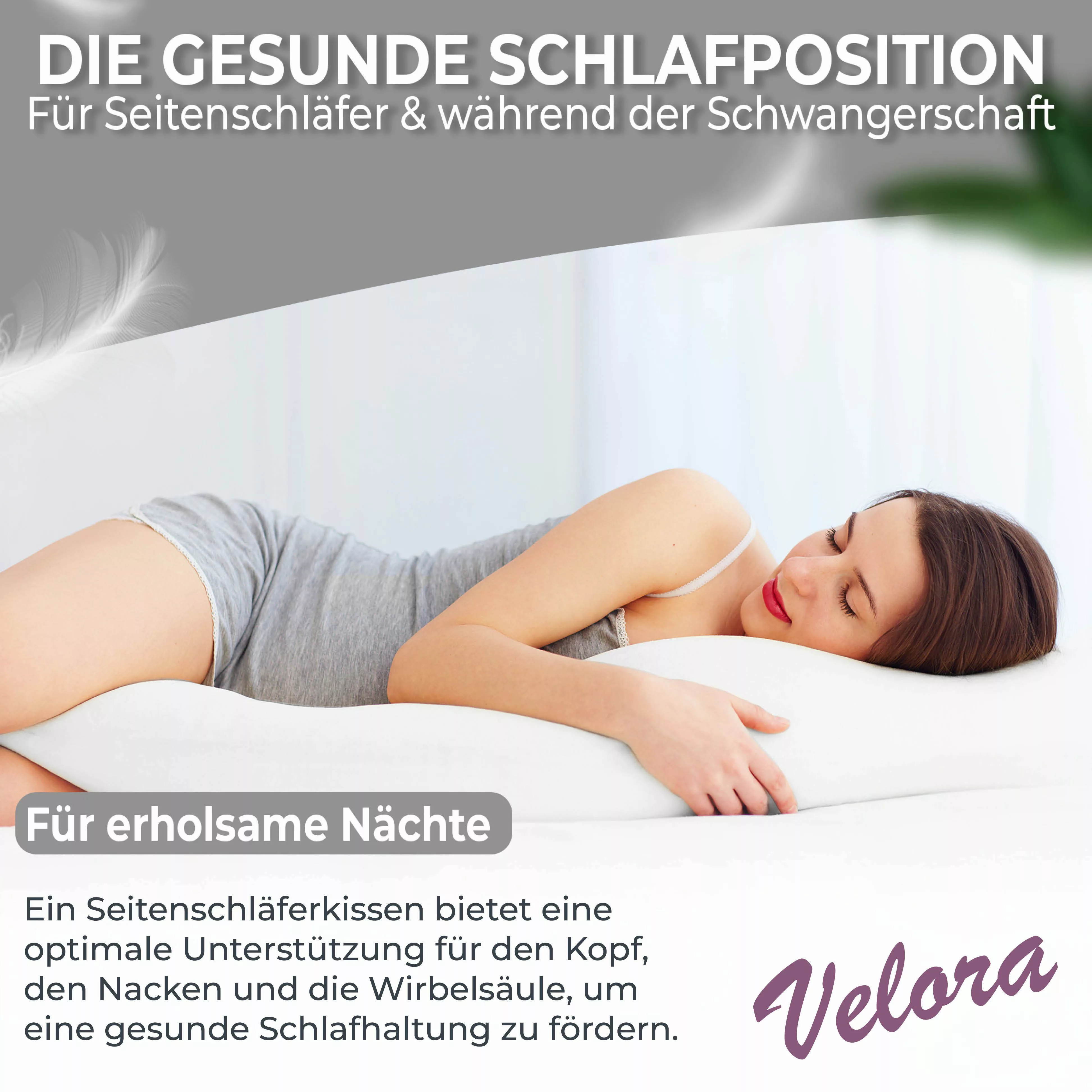 VELORA Seitenschläferkissen Seitenschläferkissen 40x145 Schwangerschaftskis günstig online kaufen