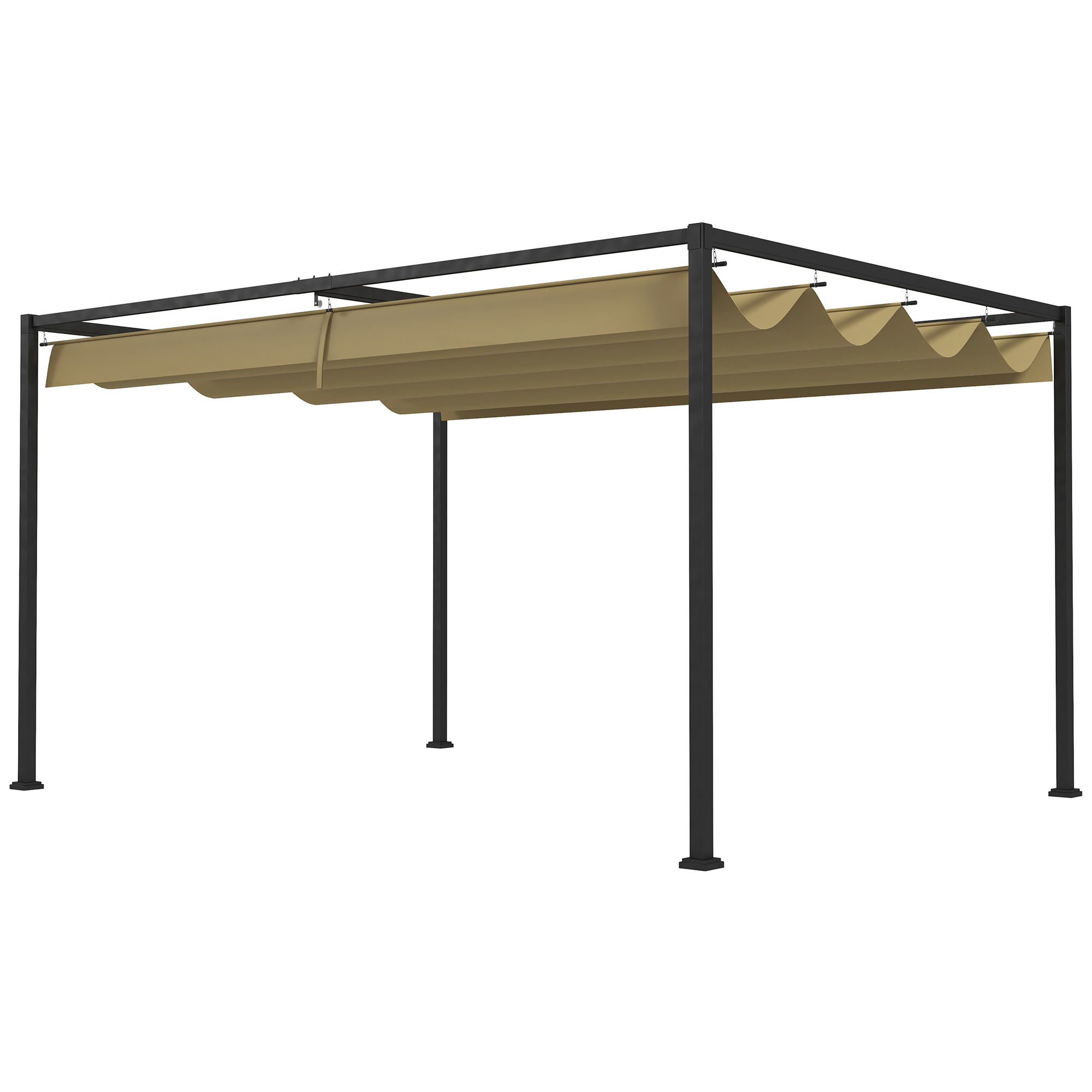 Outsunny Pergola 3x2m Garten Pavillon, Terrassendachung aus Metall, Gartenp günstig online kaufen