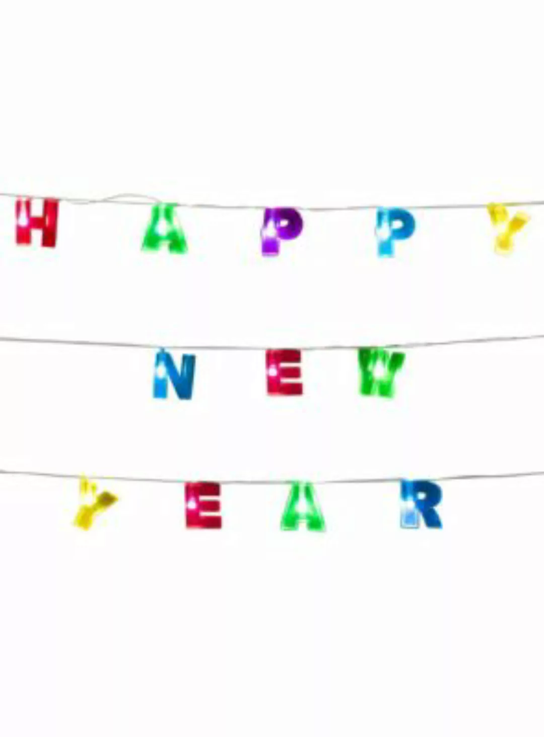 Boland Lichterkette Happy New Year rot günstig online kaufen