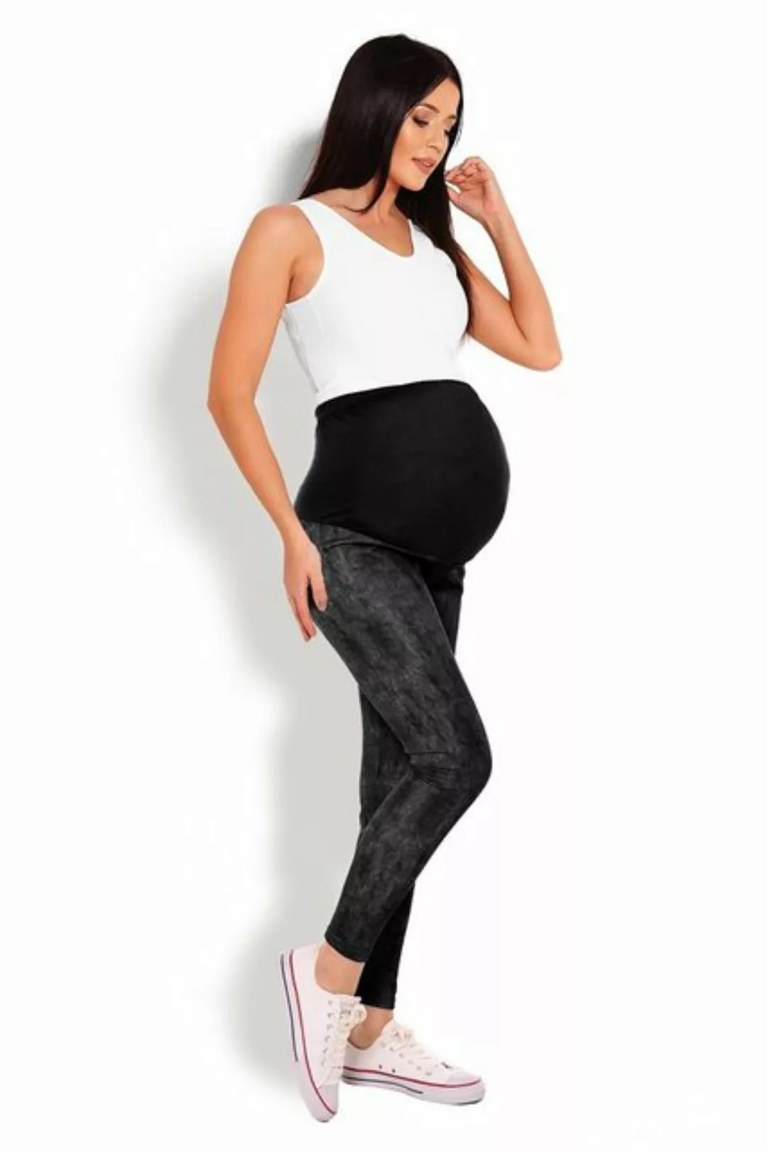 PeeKaBoo Umstandsleggings Umstands-Leggings in Jeansoptik mit Bauchband günstig online kaufen