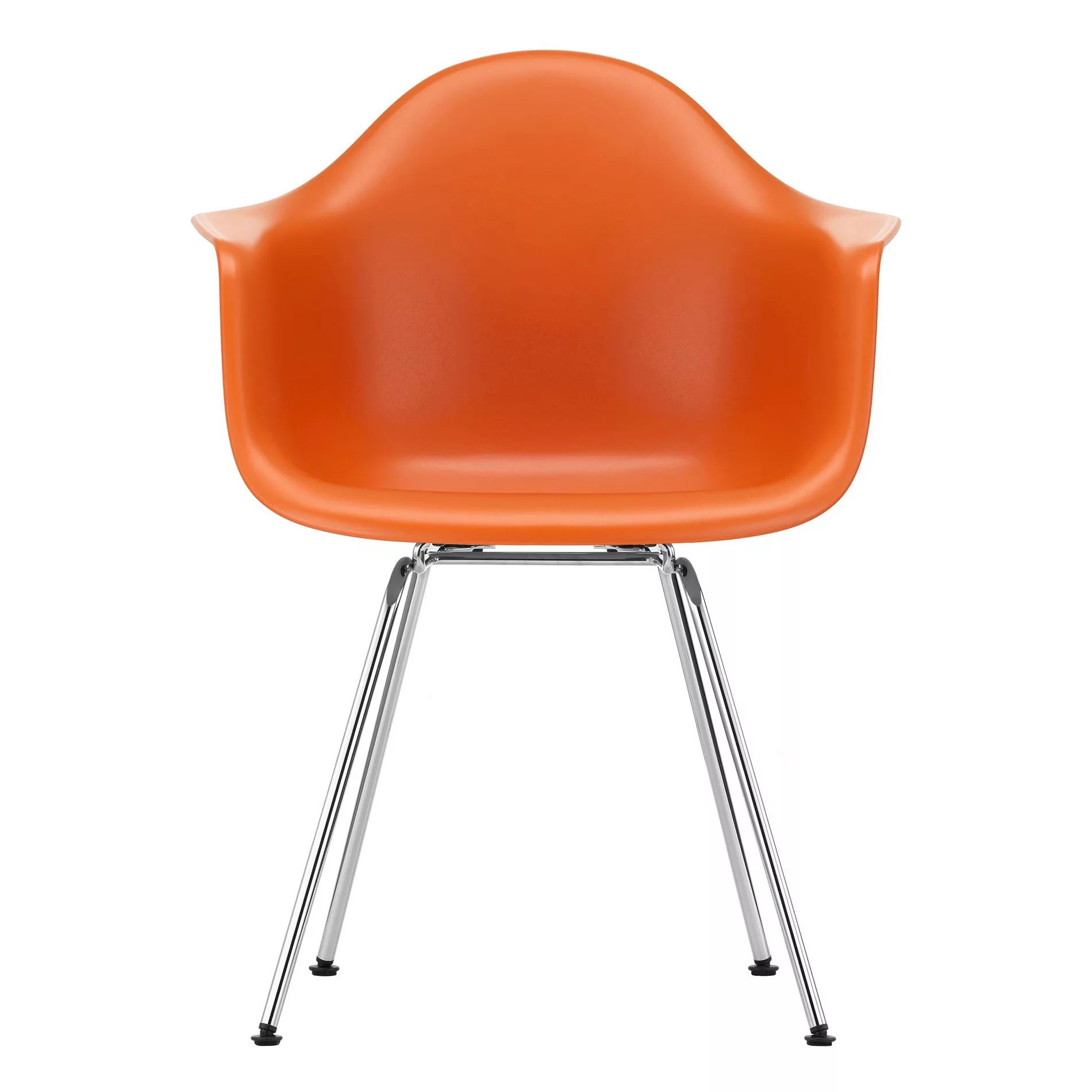 Vitra - Eames Plastic Armchair DAX verchromt - rostiges orange/Sitzschale P günstig online kaufen