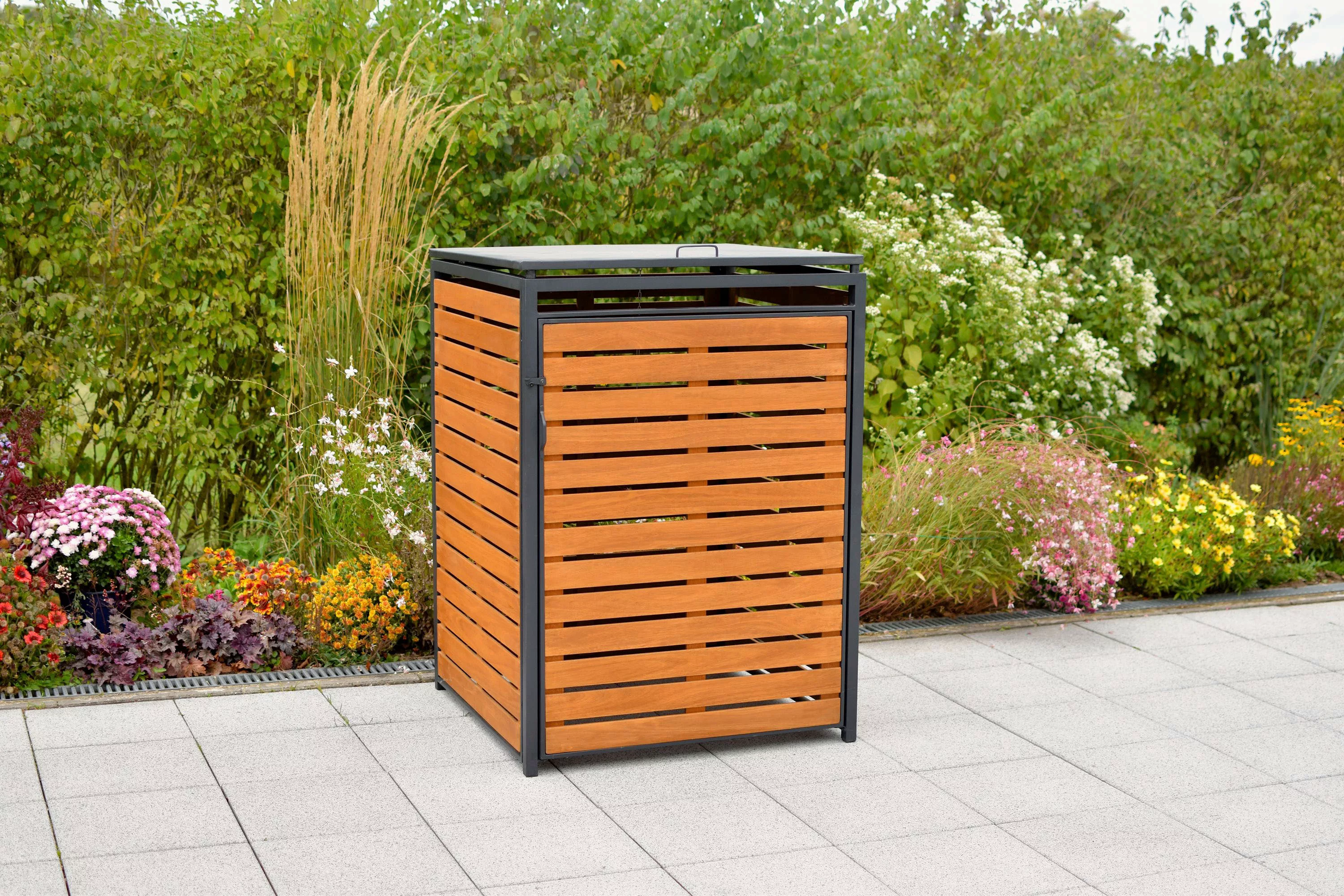 MERXX Mülltonnenbox "Basis Alu/Eukalyptus", für 240 Liter Mülltonne günstig online kaufen