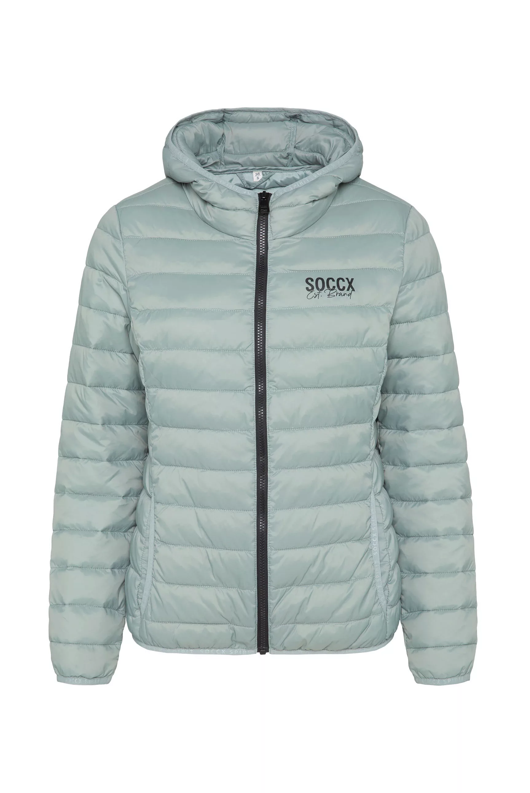 SOCCX Outdoorjacke, mit Kapuze, mit elastischem Saumabschluss günstig online kaufen