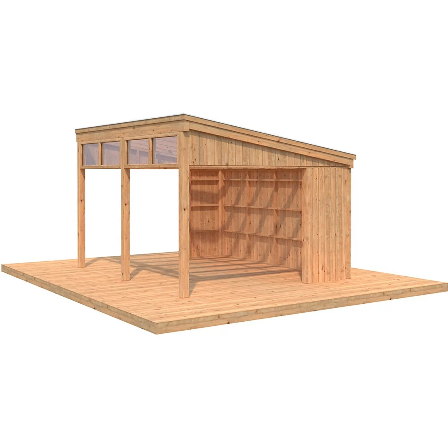 Palmako Pavillon Nova 13,0 m² Kit Braun Tauchgrundiert 417 cm x 356 cm günstig online kaufen