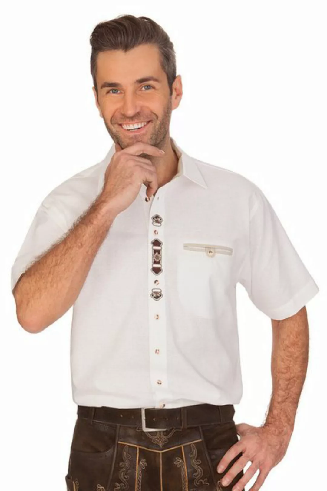 orbis Trachtenhemd Trachtenhemd - FERDINAND - weiß günstig online kaufen