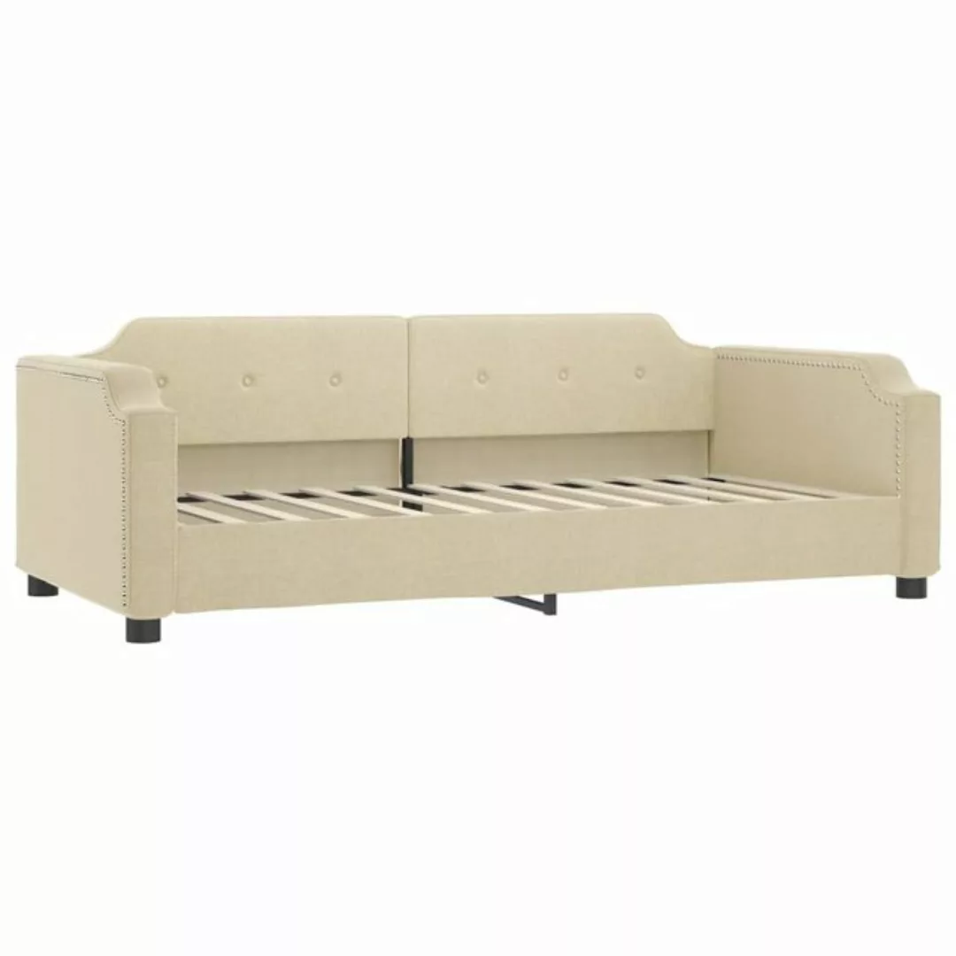 vidaXL Gästebett Tagesbett Creme 80x200 cm Stoff Gästebett Gästecouch Gäste günstig online kaufen