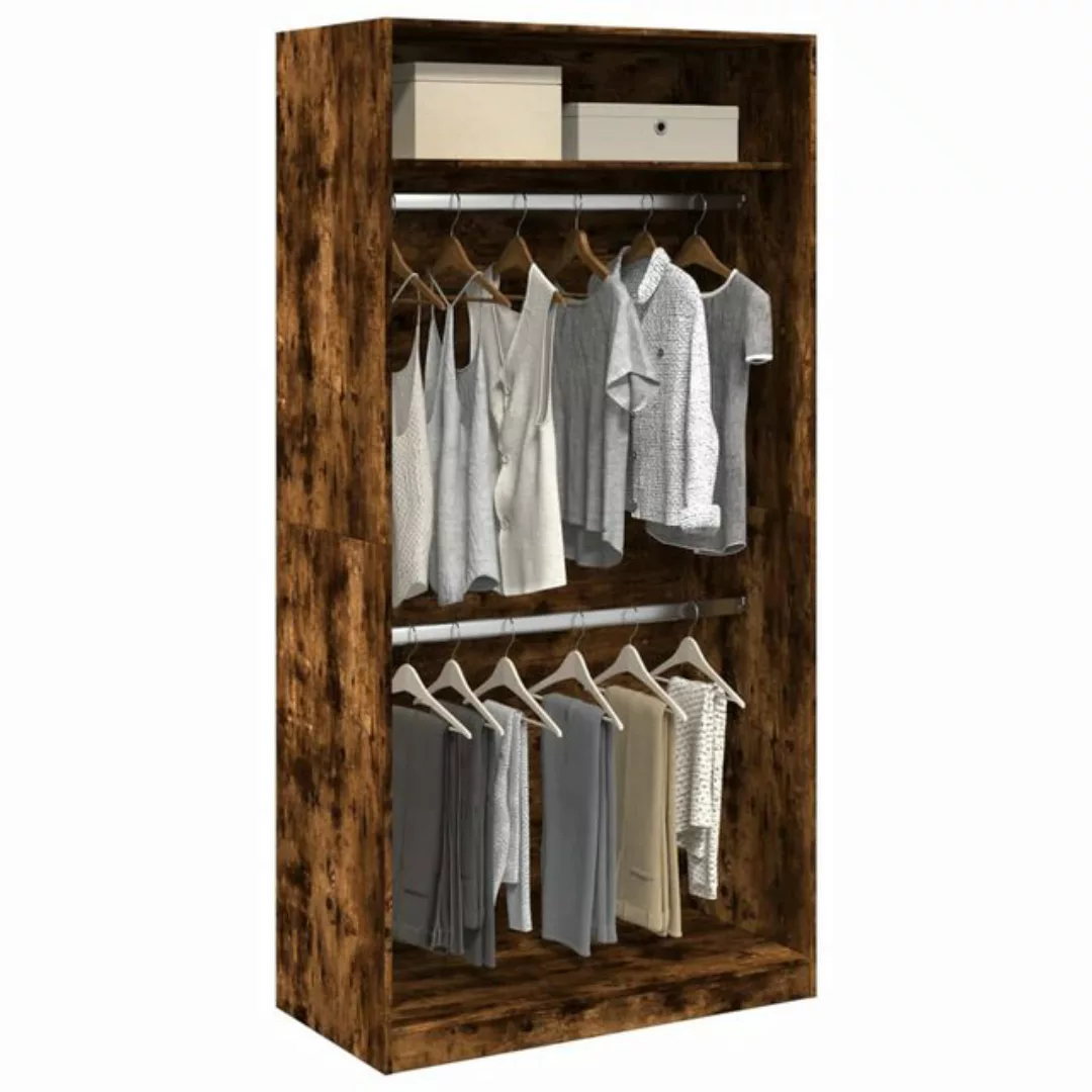 vidaXL Kleiderschrank Kleiderschrank Räuchereiche 100x50x200 cm Spanplatte günstig online kaufen