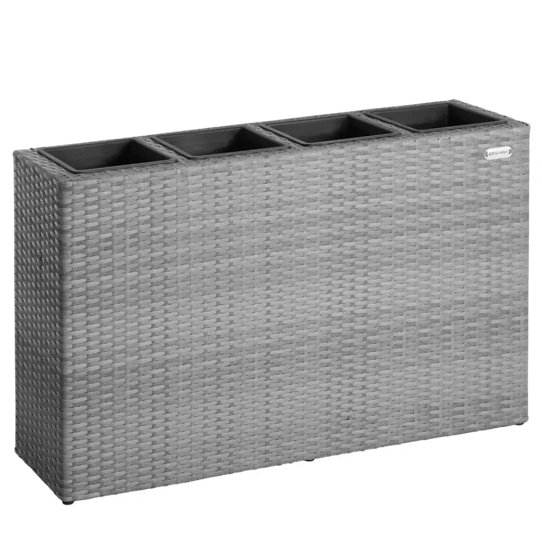 Polyrattan Blumentopf Grau 95x27x60cm günstig online kaufen