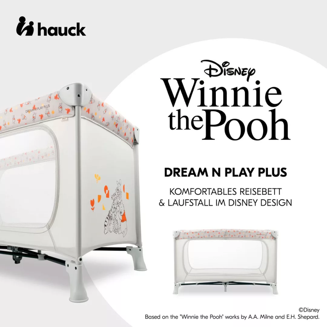 Hauck Baby-Reisebett »Dream N Play Plus, Disney Pooh Friends Beige« günstig online kaufen