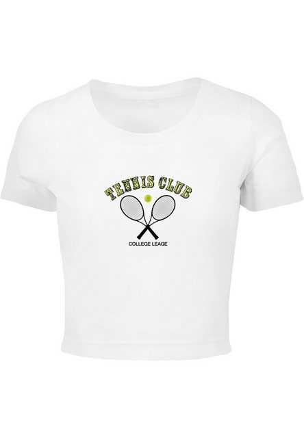 Merchcode T-Shirt Merchcode Damen Ladies Tennis Club Cropped Tee (1-tlg) günstig online kaufen