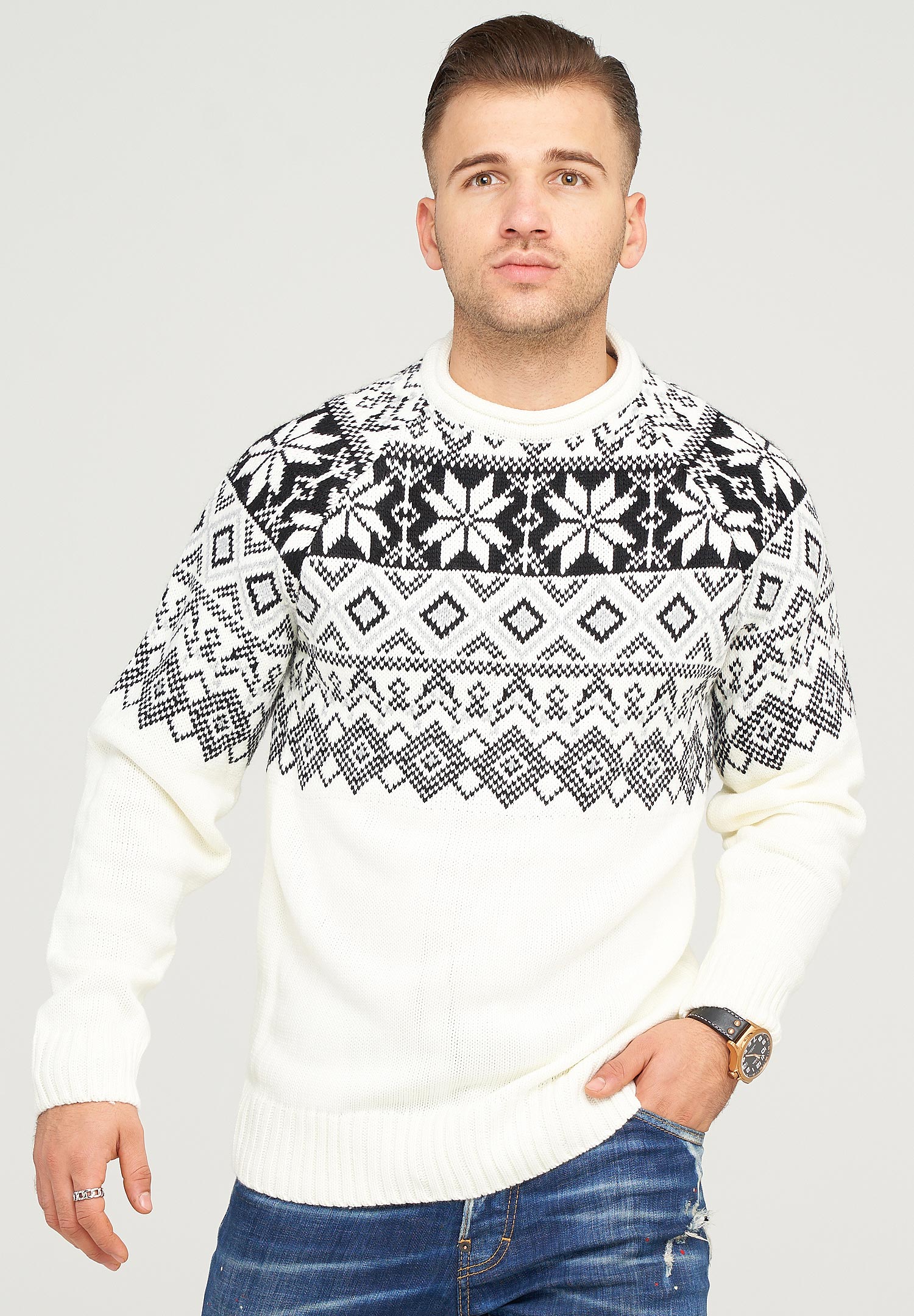 behype Strickpullover "MPSNOW", mit Norweger-Muster günstig online kaufen