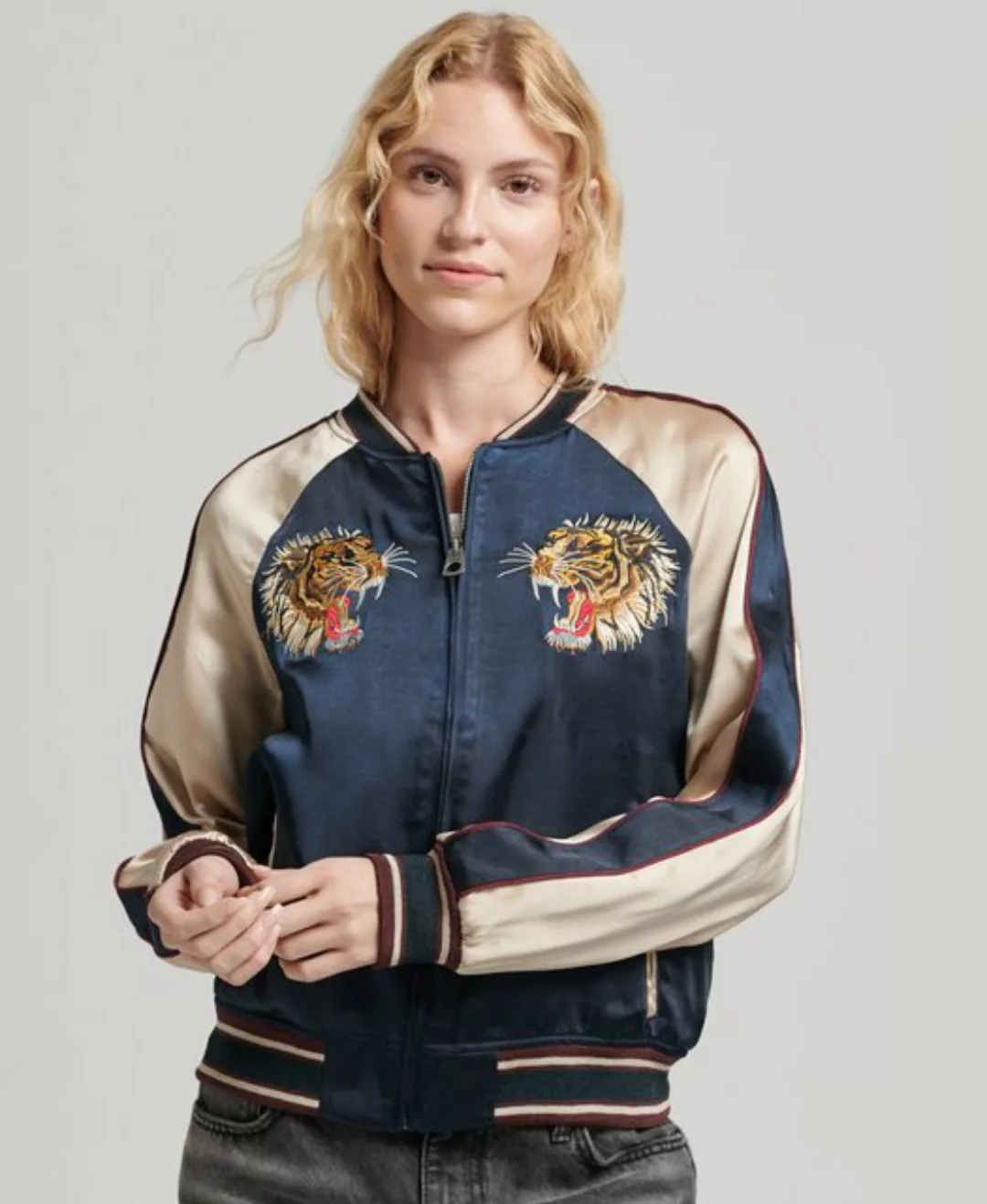 Superdry Bomberjacke VINTAGE EMB SUIKAJAN Eclipse Navy günstig online kaufen