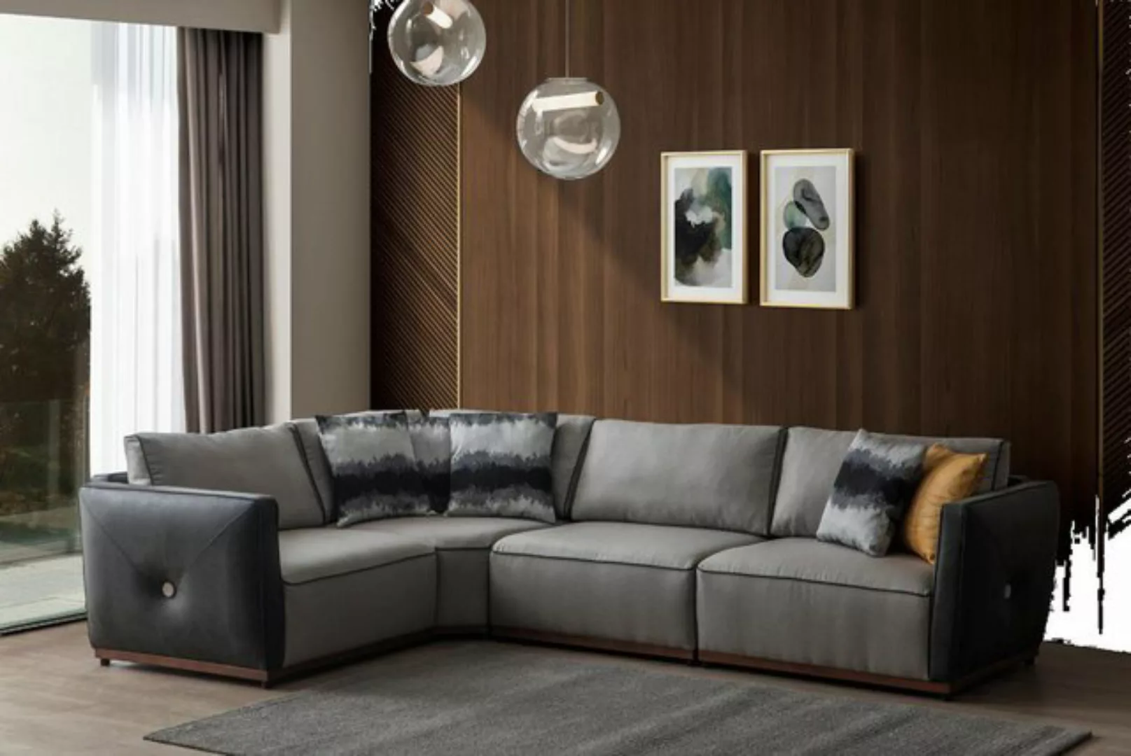 Xlmoebel Ecksofa Neu Luxus Stoff Eckgarnitur für das Wohnzimmer in L-Form m günstig online kaufen