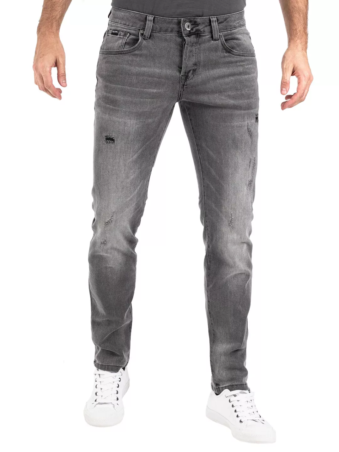 PEAK TIME Slim-fit-Jeans "München", Herren Jeans mit Stretch-Bund und Destr günstig online kaufen