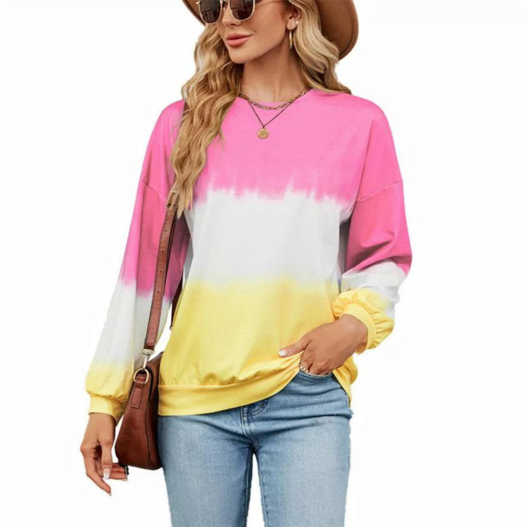 RUZU UG Kapuzenpullover Damen-Sweatshirt mit Rundhalsausschnitt und langen günstig online kaufen