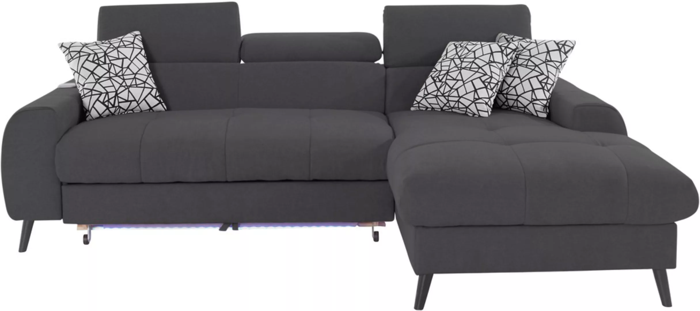 COTTA Ecksofa "Mia L-Form mit 3 Zierkissen", wahlweise mit Bettfunktion, Be günstig online kaufen