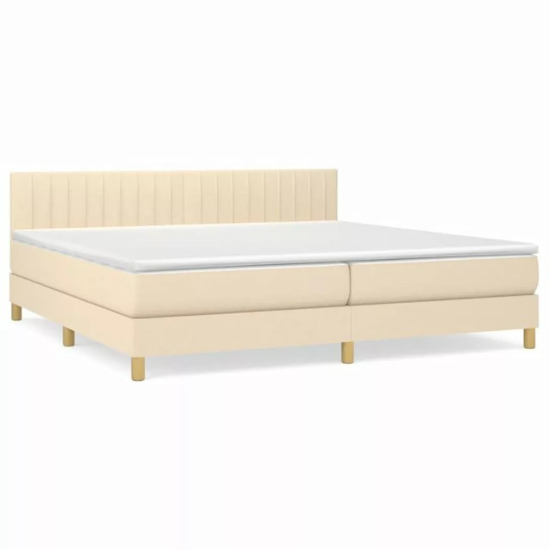 vidaXL Boxspringbett mit Matratze Creme 200x200 cm Stoff1397913 günstig online kaufen