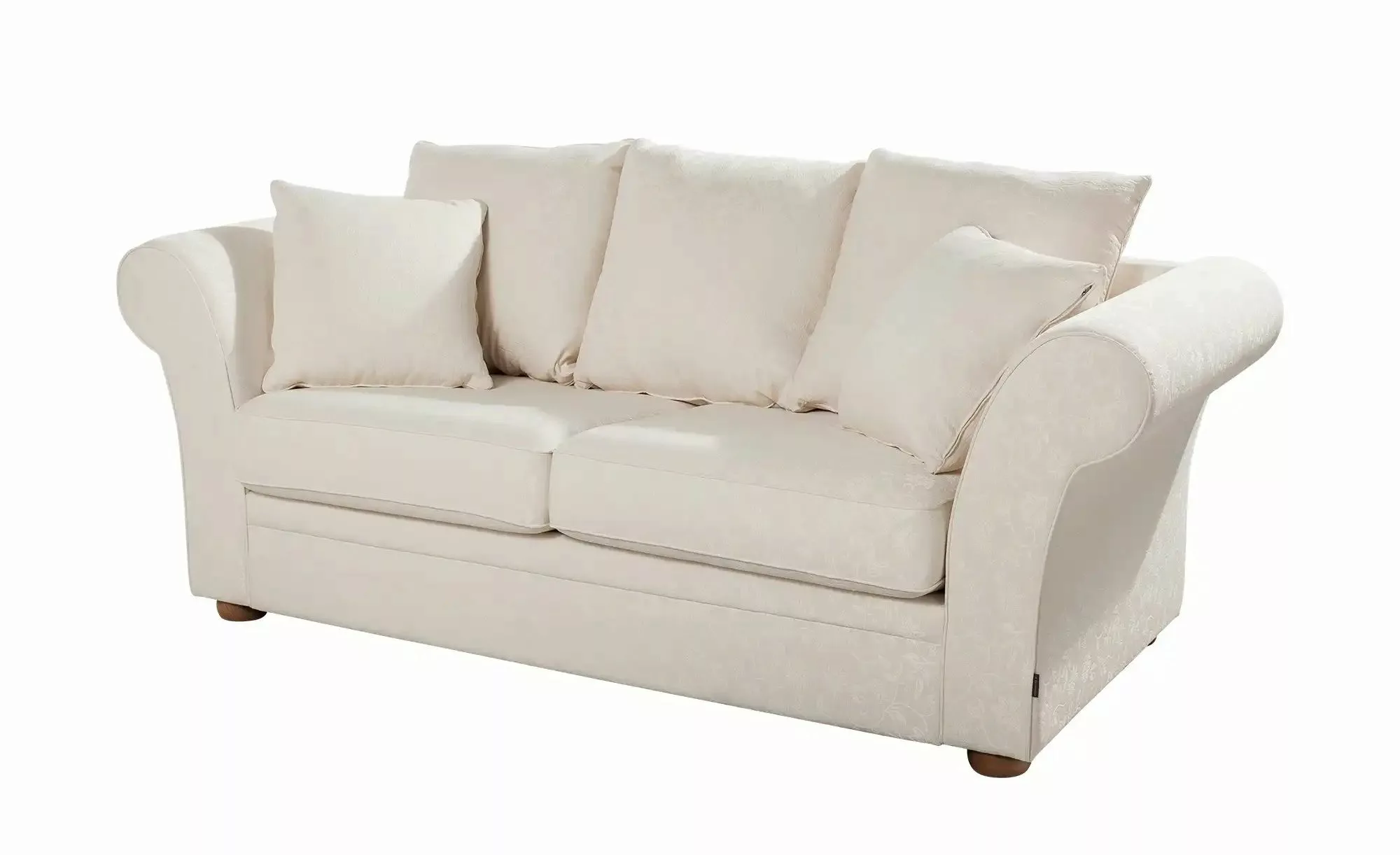 Landhaus-Sofa weiß - Flachgewebe Olivia ¦ weiß ¦ Maße (cm): B: 215 H: 100 T günstig online kaufen