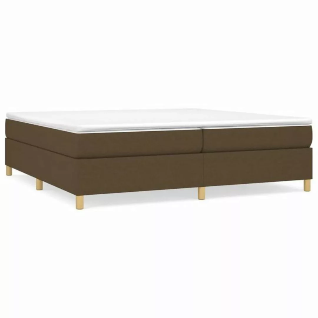 furnicato Bett Bettgestell Dunkelbraun 200x200 cm Stoff günstig online kaufen