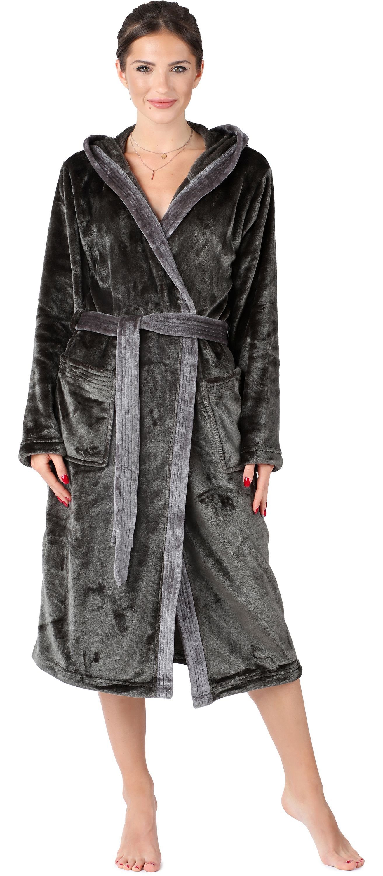 Bellivalini Bademantel Damen Bademantel lang mit günstig online kaufen