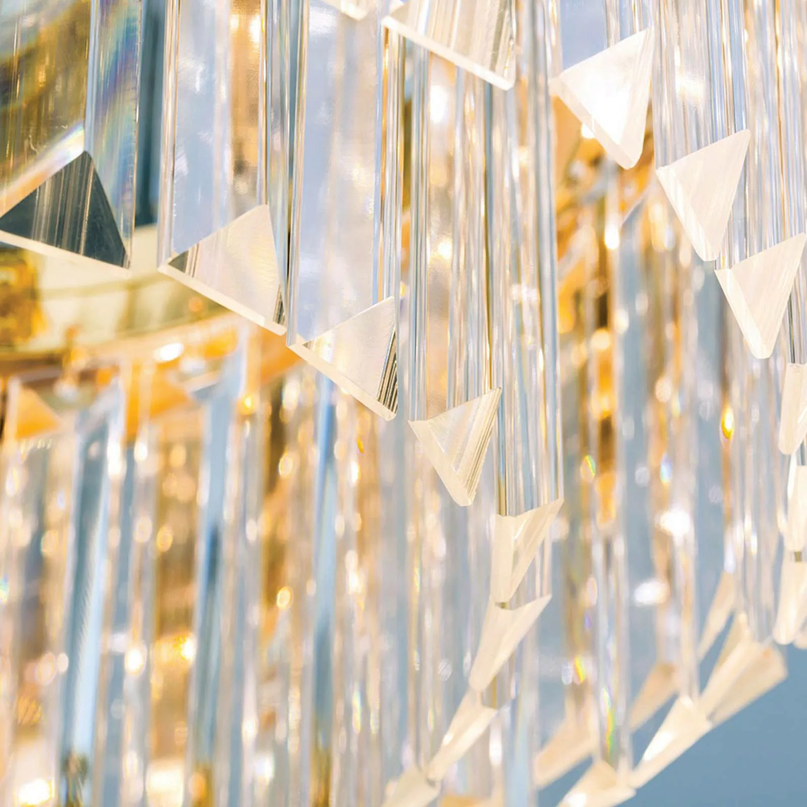 LED-Deckenleuchte Prism, gold, Ø 35 cm günstig online kaufen
