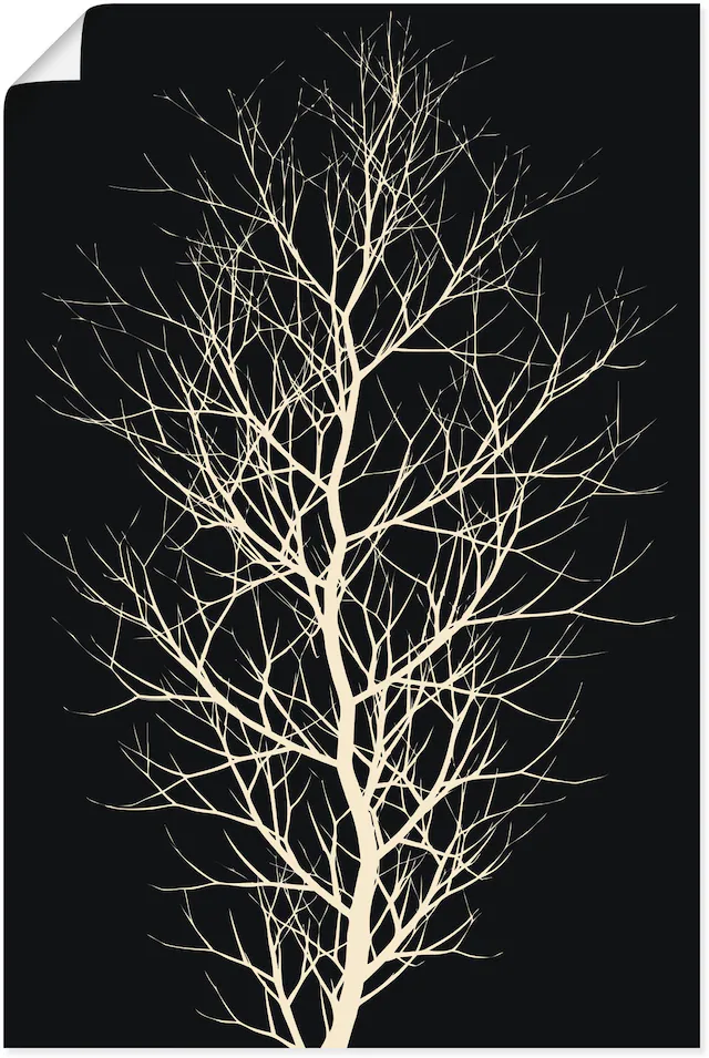 Artland Poster »Der schwarze Baum«, Baumbilder, (1 St.), als Alubild, Leinw günstig online kaufen
