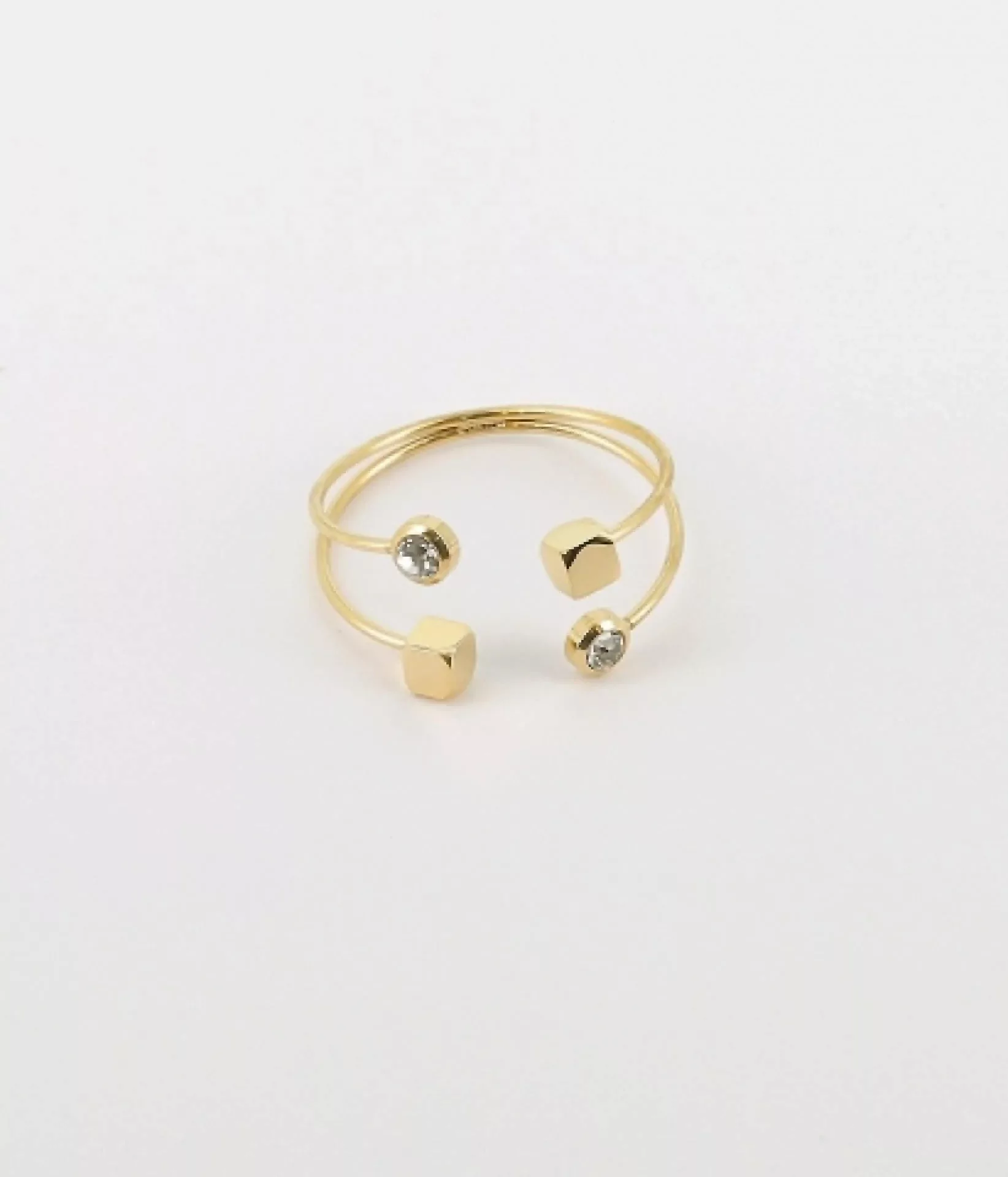 Zag Bijoux Marken Ring Damen verstellbar Edelstahl zierlich gold günstig online kaufen