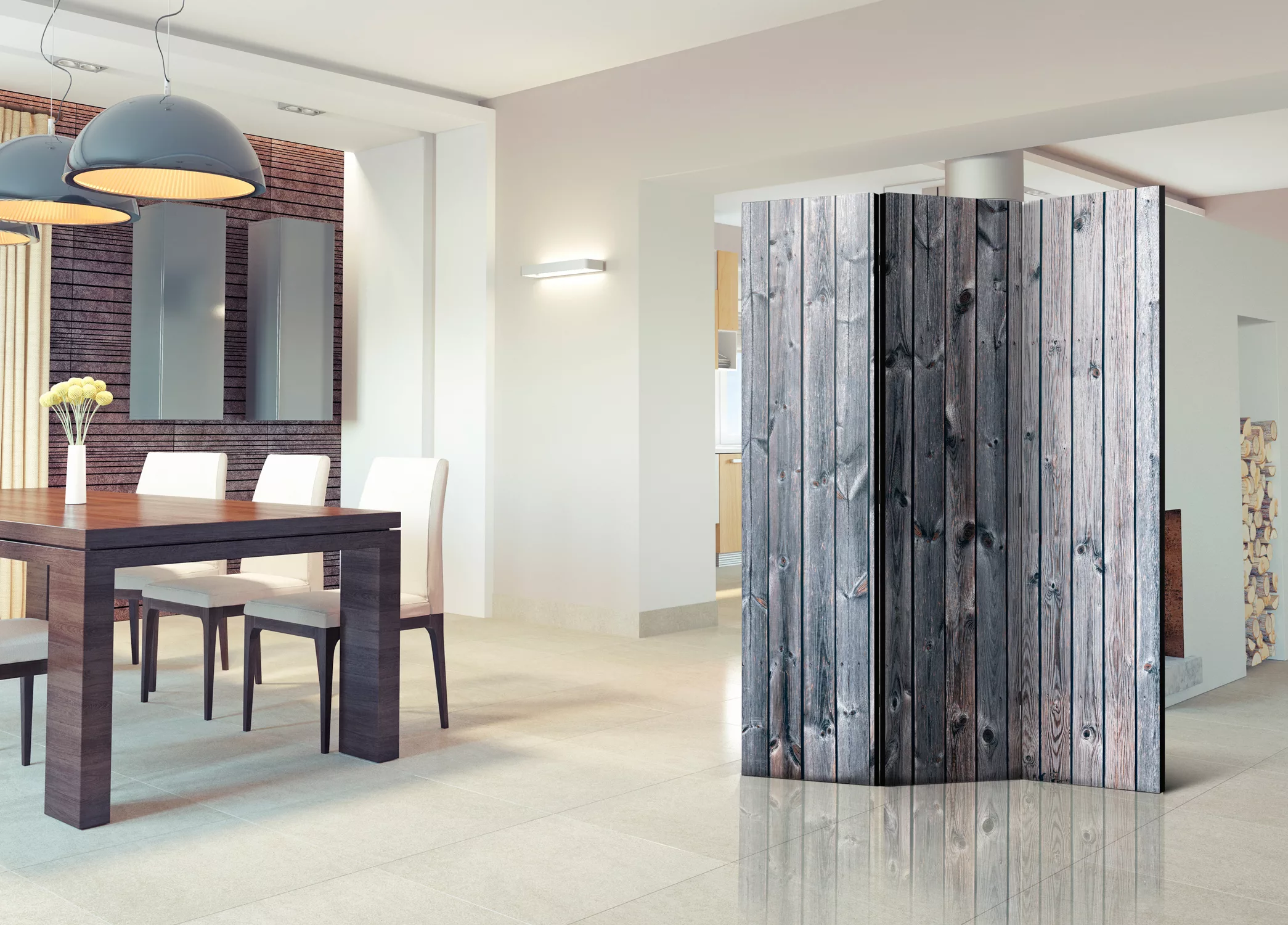 3-teiliges Paravent - Rustic Elegance [room Dividers] günstig online kaufen