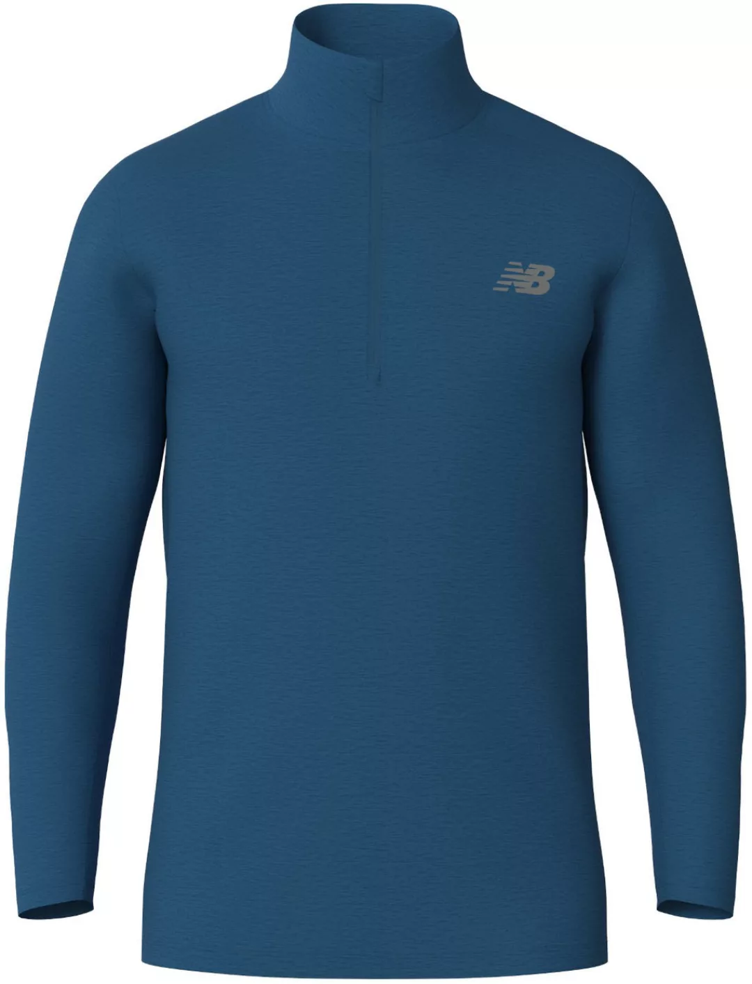 New Balance Laufshirt "Space Dye 1/4 ZipHORELINE BLUE HEATHER", mit Label günstig online kaufen