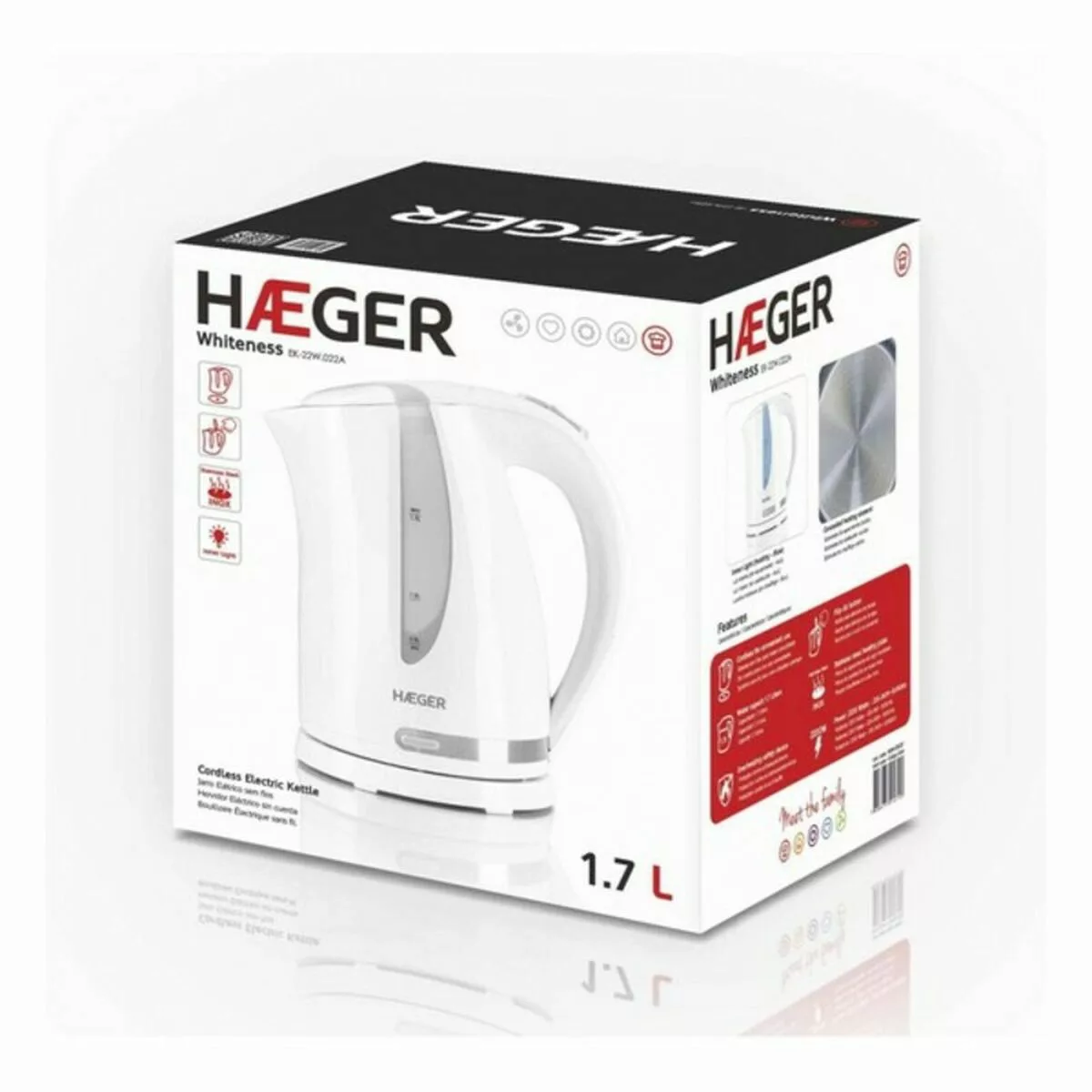 Wasserkocher Haeger Whiteness 2200 W 1,7 L günstig online kaufen