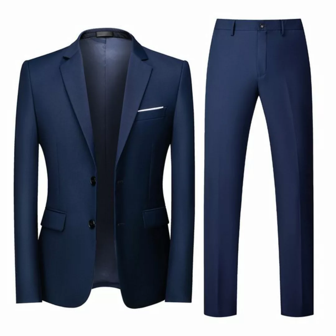 Allthemen Anzug (2 tlg, Sakko & Hose) Herren Anzug Slim Fit Einreihig Busin günstig online kaufen