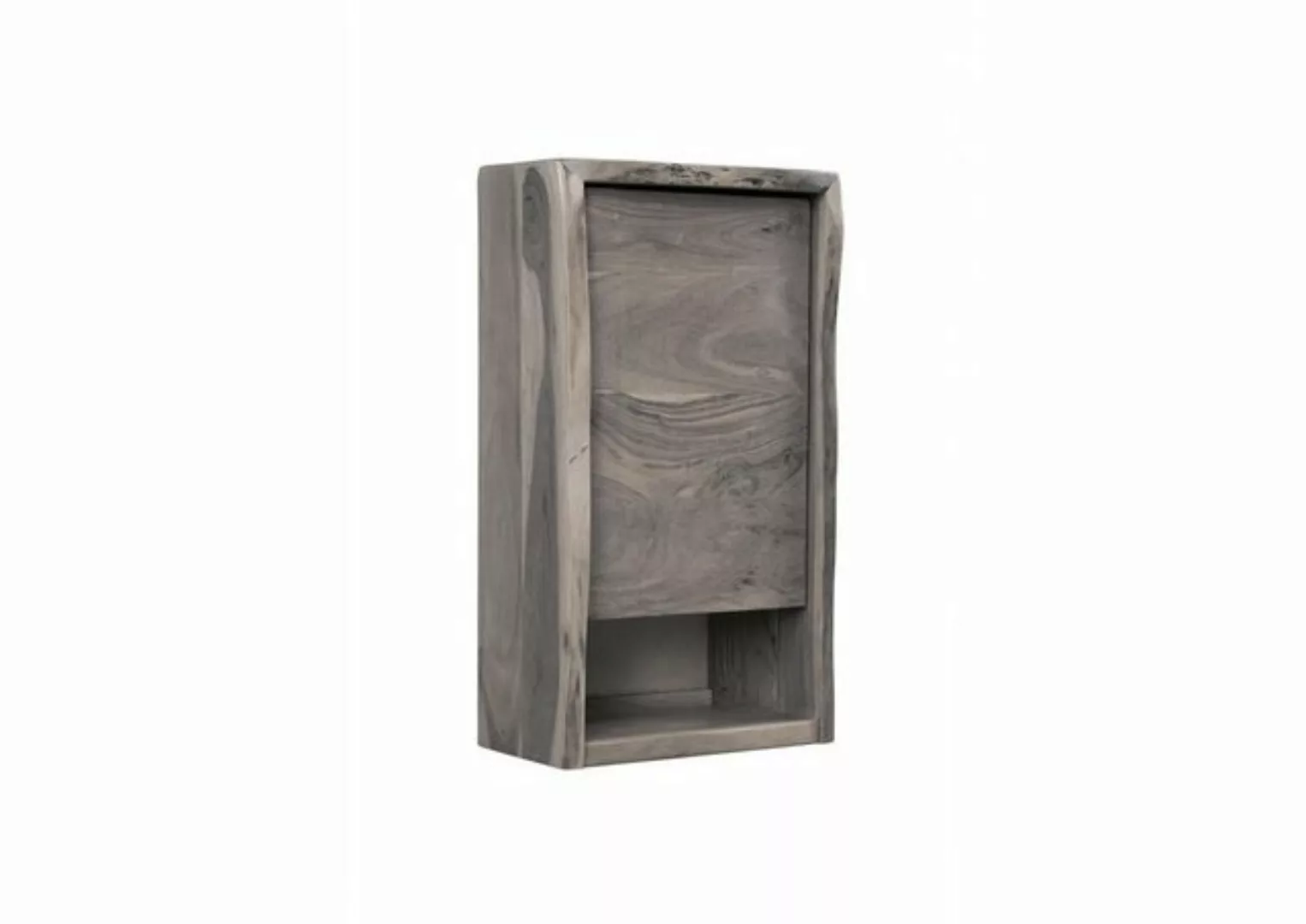 Massivmoebel24 Dreh-/Schwebetürenschrank (Hängeschrank Akazie 40x20x70 grau günstig online kaufen