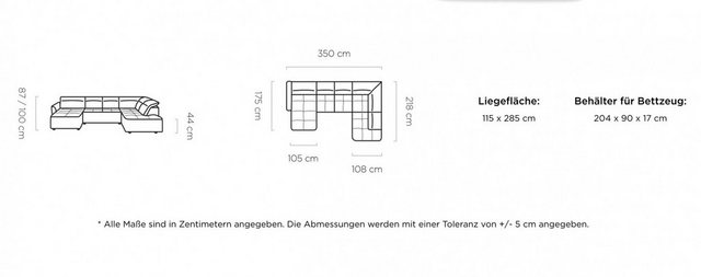 WOHNKLUSIV Wohnlandschaft Wohnlandschaft RIVA elektrische Sitztiefenverstel günstig online kaufen