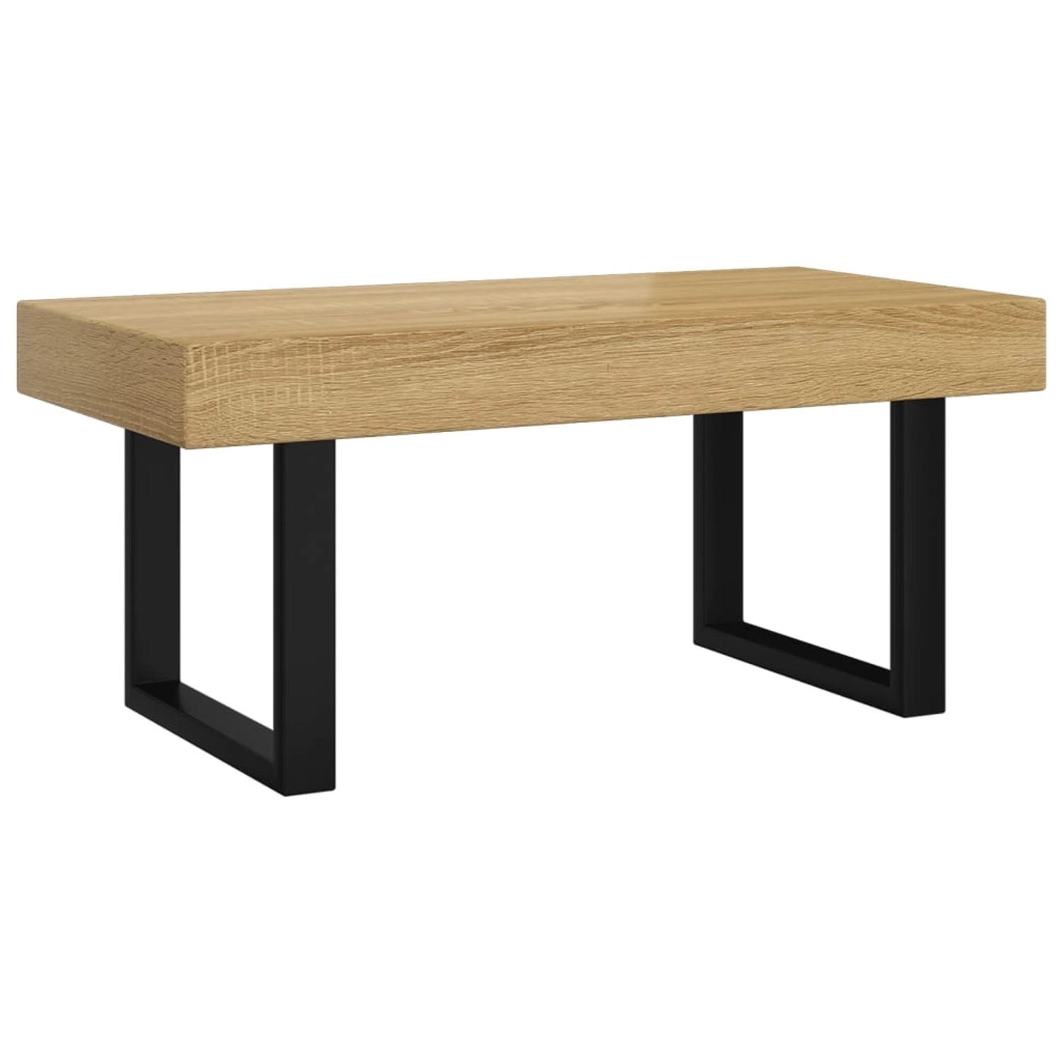 vidaXL Couchtisch Hellbraun und Schwarz 90x45x40 cm MDF und Eisen günstig online kaufen