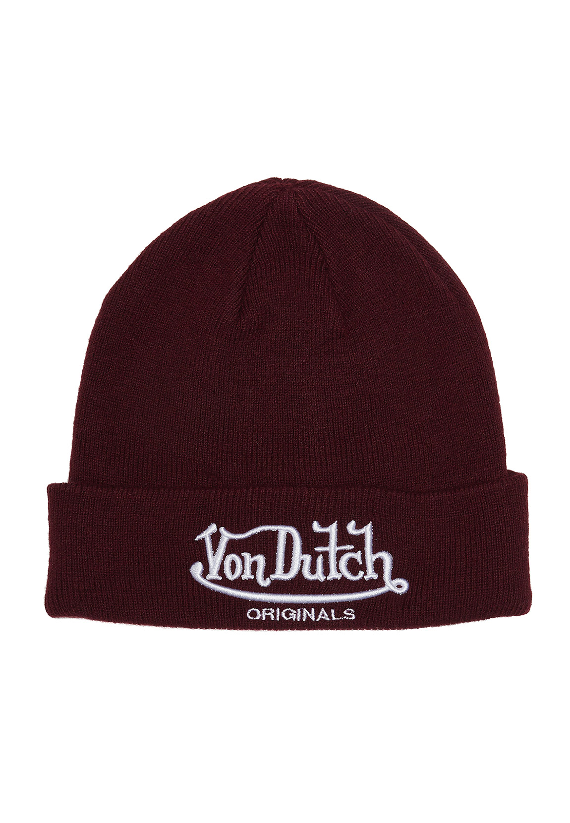 Von Dutch Mütze BEANIE Dunkelrot günstig online kaufen