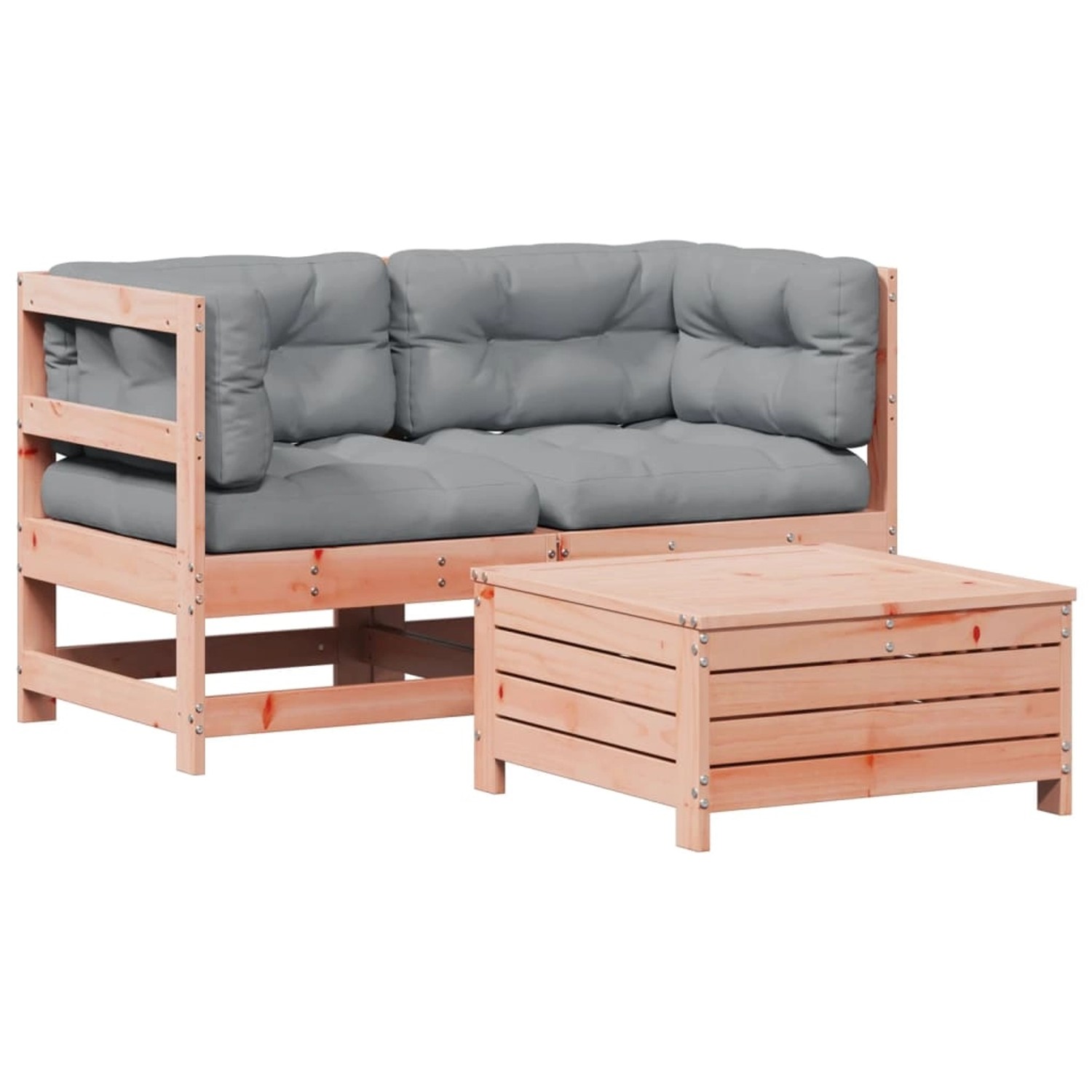 vidaXL 3-Tlg Garten-Lounge-Set mit Kissen Massivholz Douglasie 3250758 günstig online kaufen