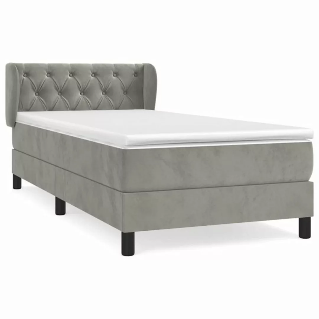 vidaXL Boxspringbett Bett Boxspringbett mit Matratze & Topper Samt verschie günstig online kaufen