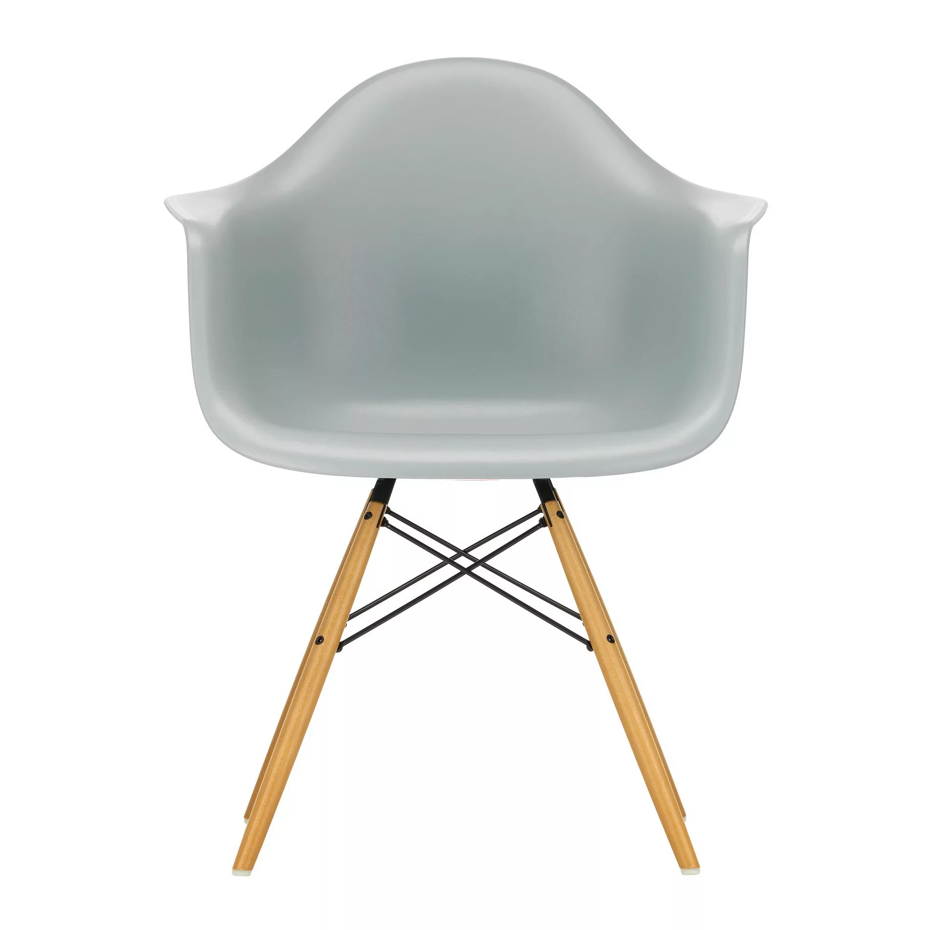 Vitra - Eames Plastic Armchair DAW Gestell Ahorn gelblich - hellgrau/Sitzsc günstig online kaufen