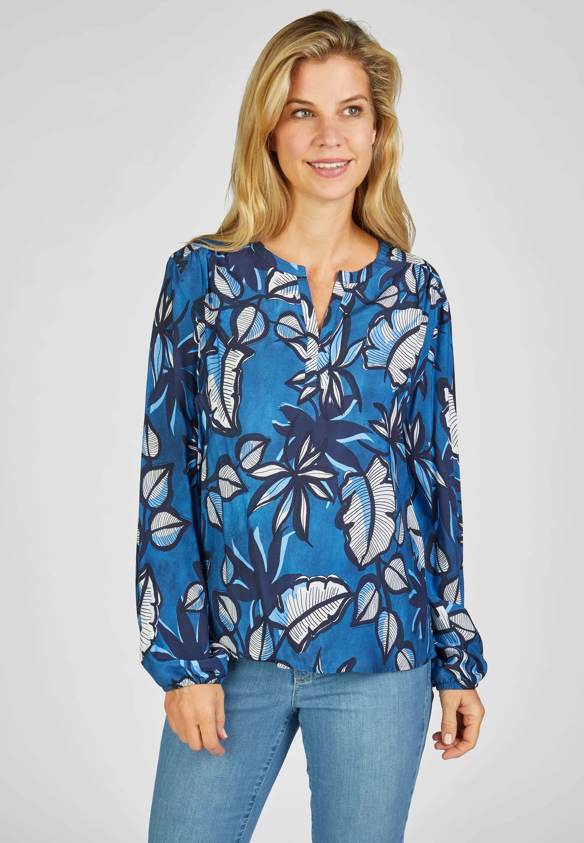 Rabe Klassische Bluse "RABE Bluse mit trendigem Muster" günstig online kaufen