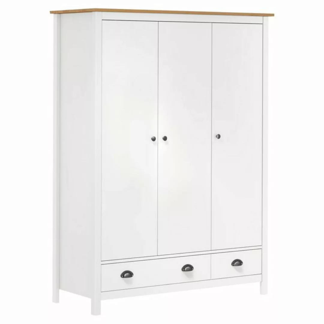 vidaXL Kleiderschrank Kleiderschrank mit 3 Türen Hill Weiß 127x50x170 cm Ki günstig online kaufen