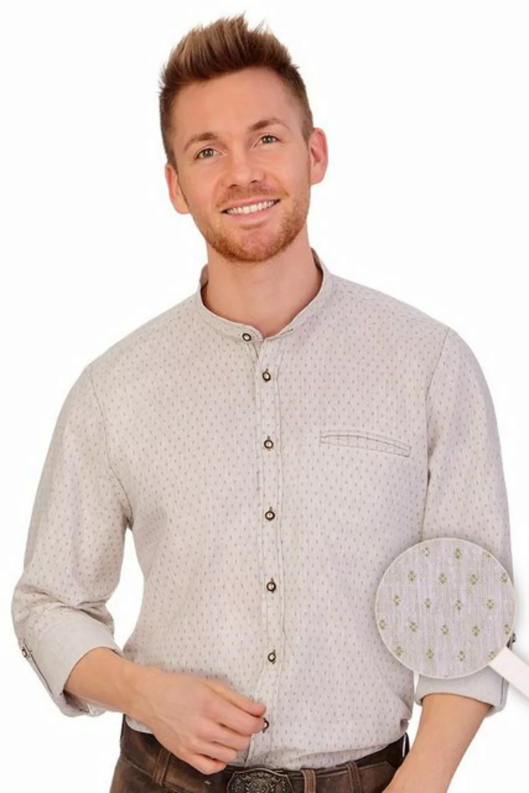 1890 Country Trachtenhemd Trachtenhemd - URIEL - hellblau, grau günstig online kaufen