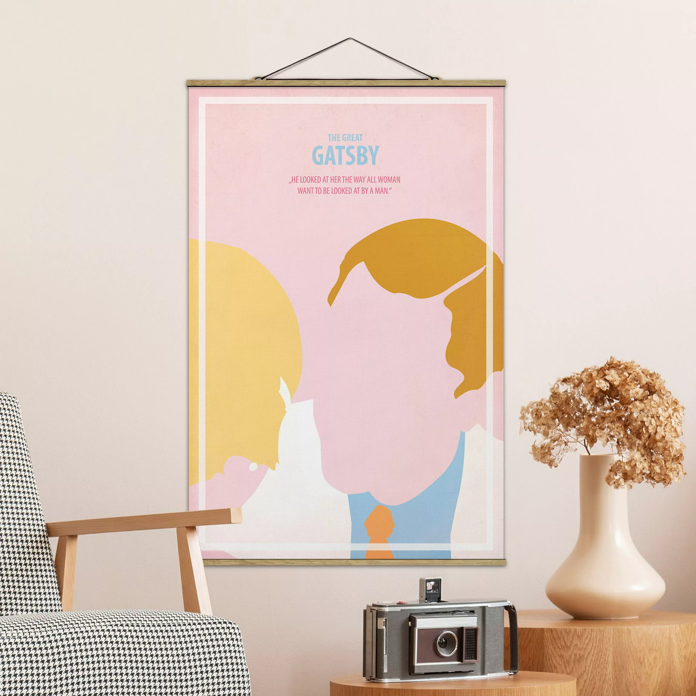 Stoffbild Portrait mit Posterleisten - Hochformat Filmposter The great Gats günstig online kaufen