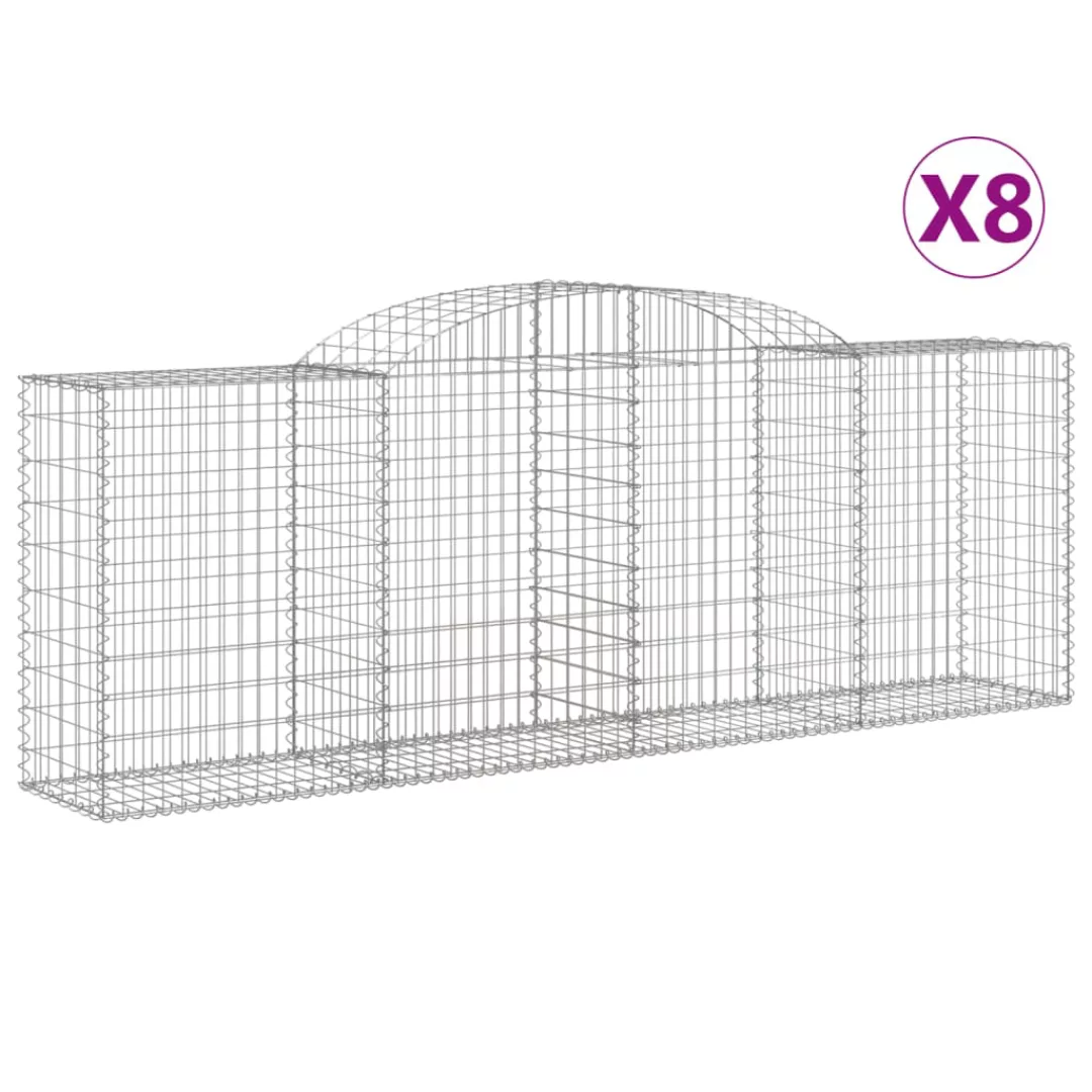 Vidaxl Gabionen Mit Hochbogen 8 Stk. 300x50x100/120cm Verzinktes Eisen günstig online kaufen