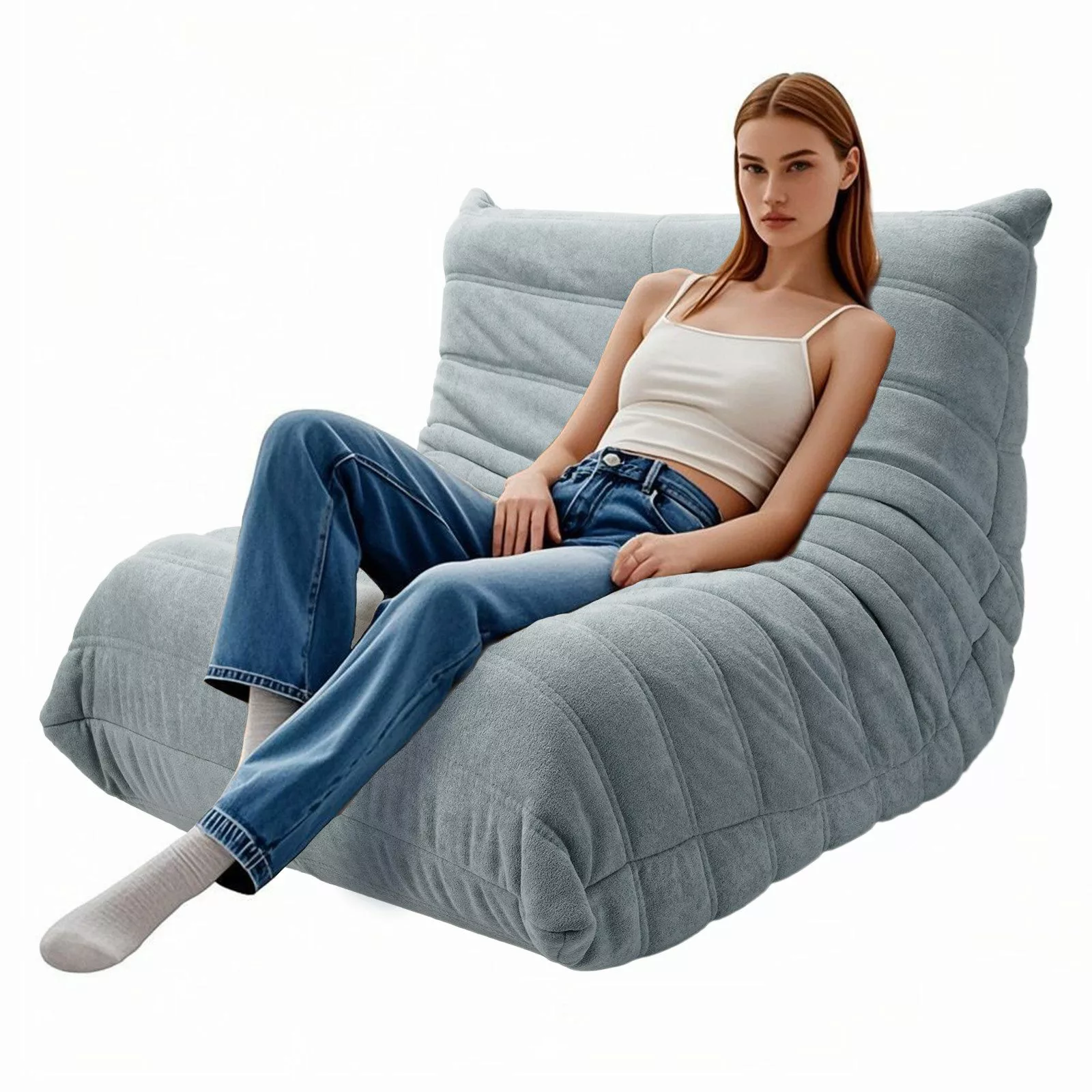 Durrafy Sessel Sitzsack,Einzelsessel mit Rückenlehne,Loungesofa B/T/H: günstig online kaufen