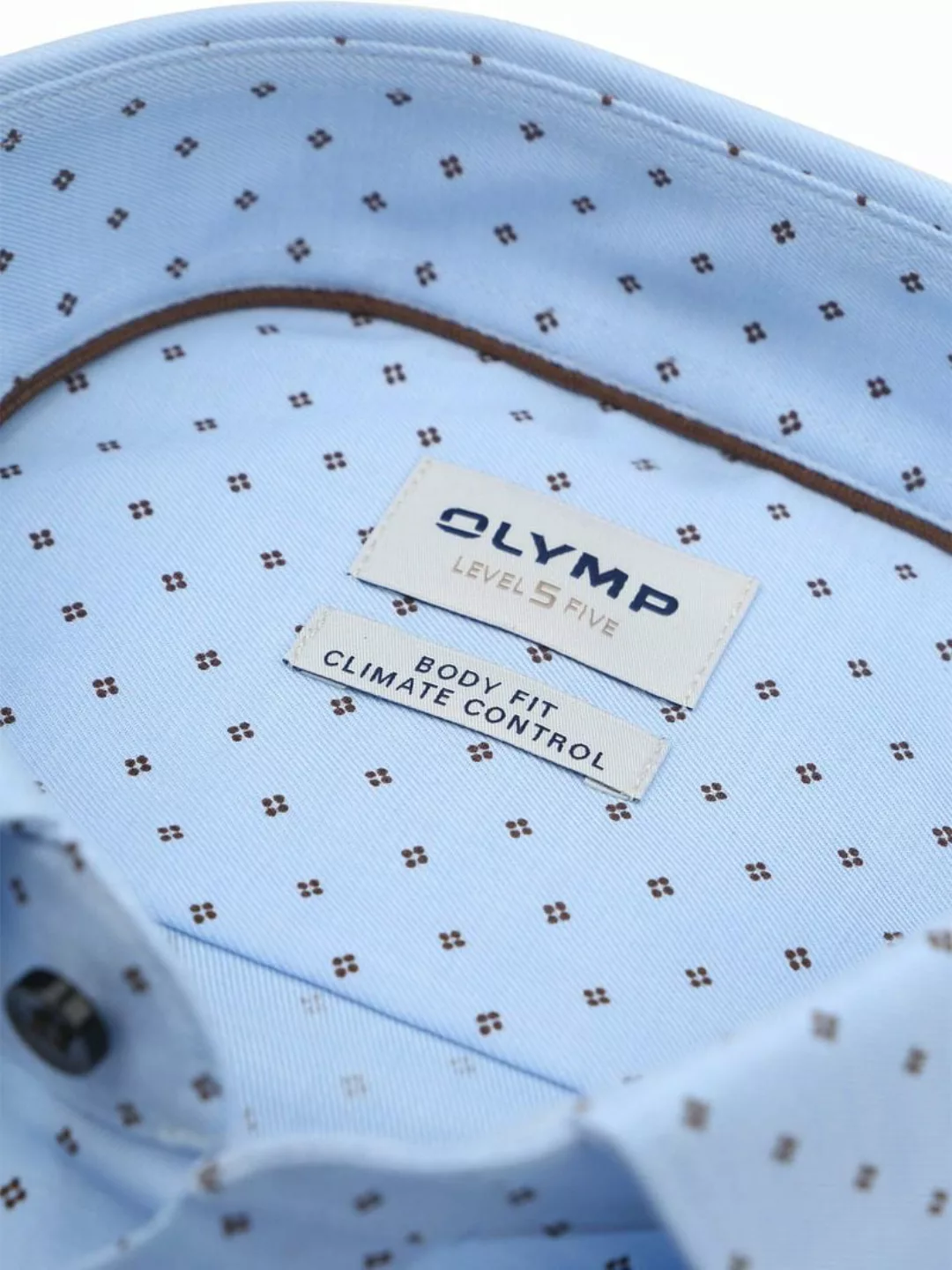 OLYMP Hemd Level 5 Druck Hellblau Extra Long Sleeves - Größe 41 günstig online kaufen
