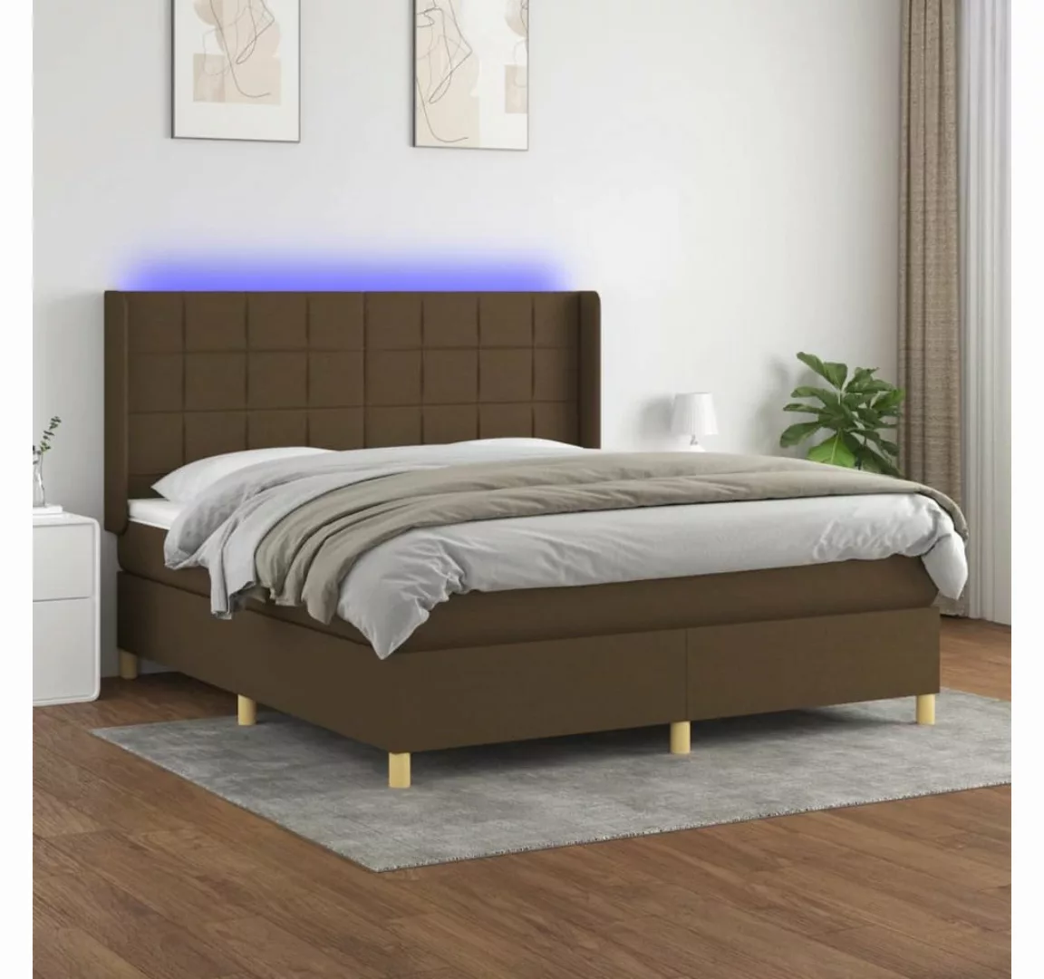 vidaXL Boxspringbett Bett Boxspringbett mit Matratze und LED Stoff (180 x 2 günstig online kaufen