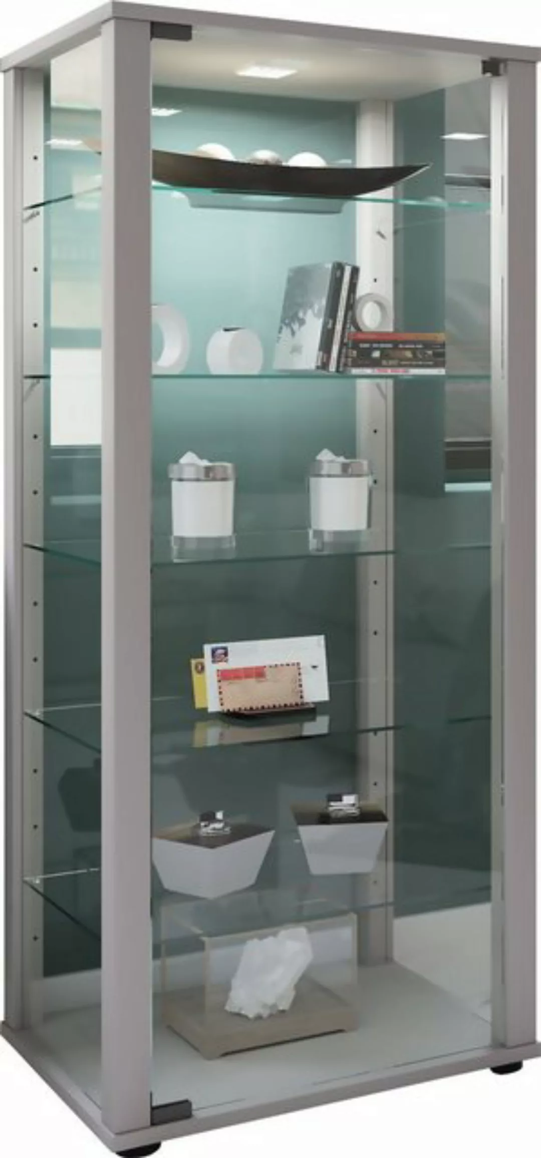 VCM Standvitrine Holz Glas Stand Vitrine Sammelvitrine Kavisa L günstig online kaufen