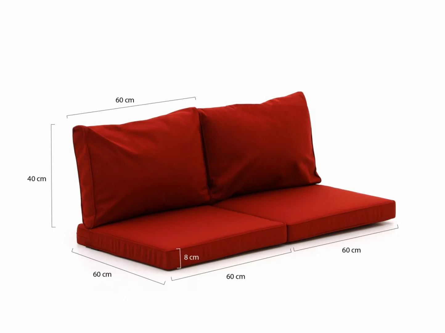 Madison Lounge Palettenkissen Set 120x60 cm 4-teilig günstig online kaufen